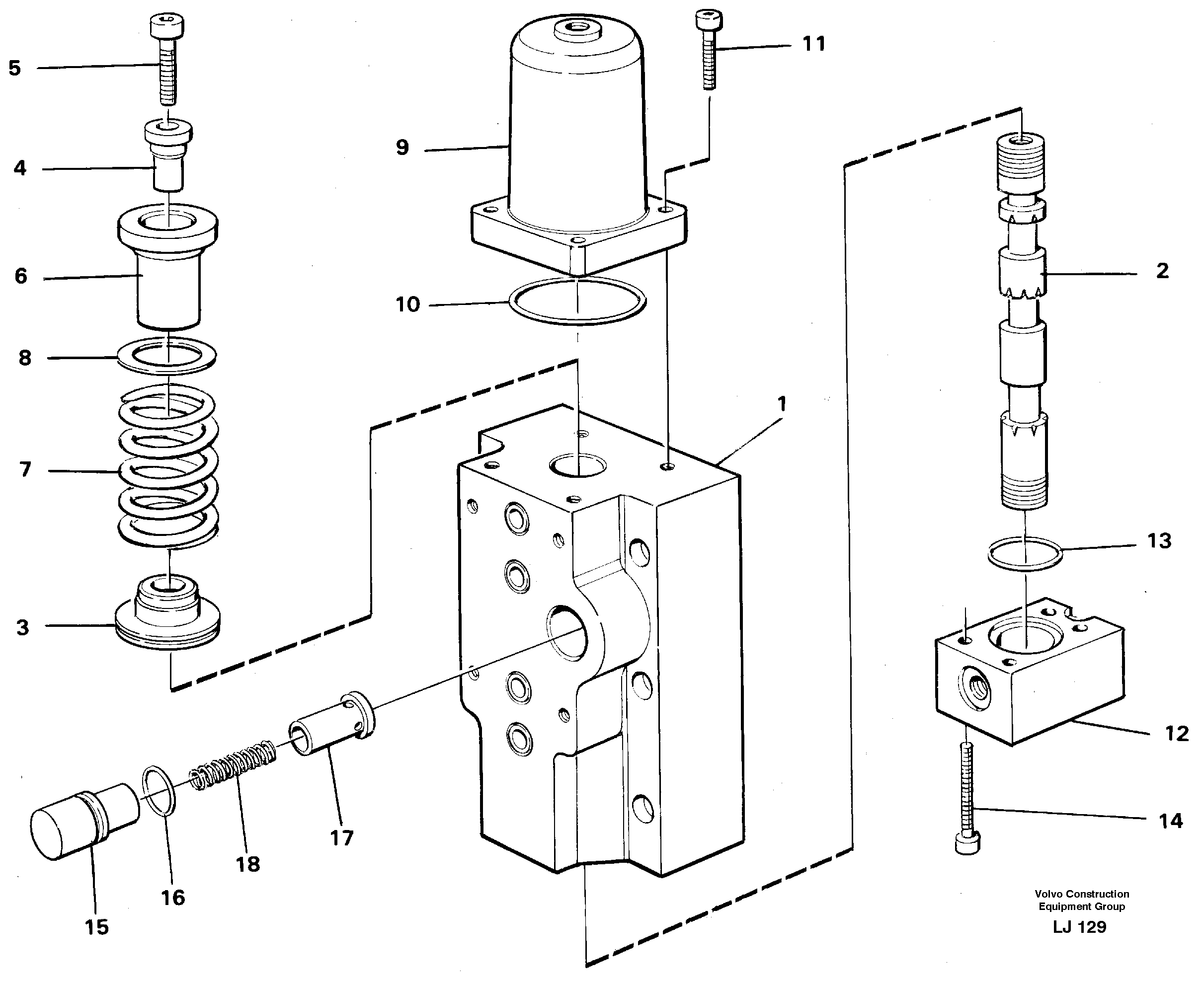 Схема запчастей Volvo EC230B - 97920 Four-way valves, Secondary EC230B SER NO 5252-