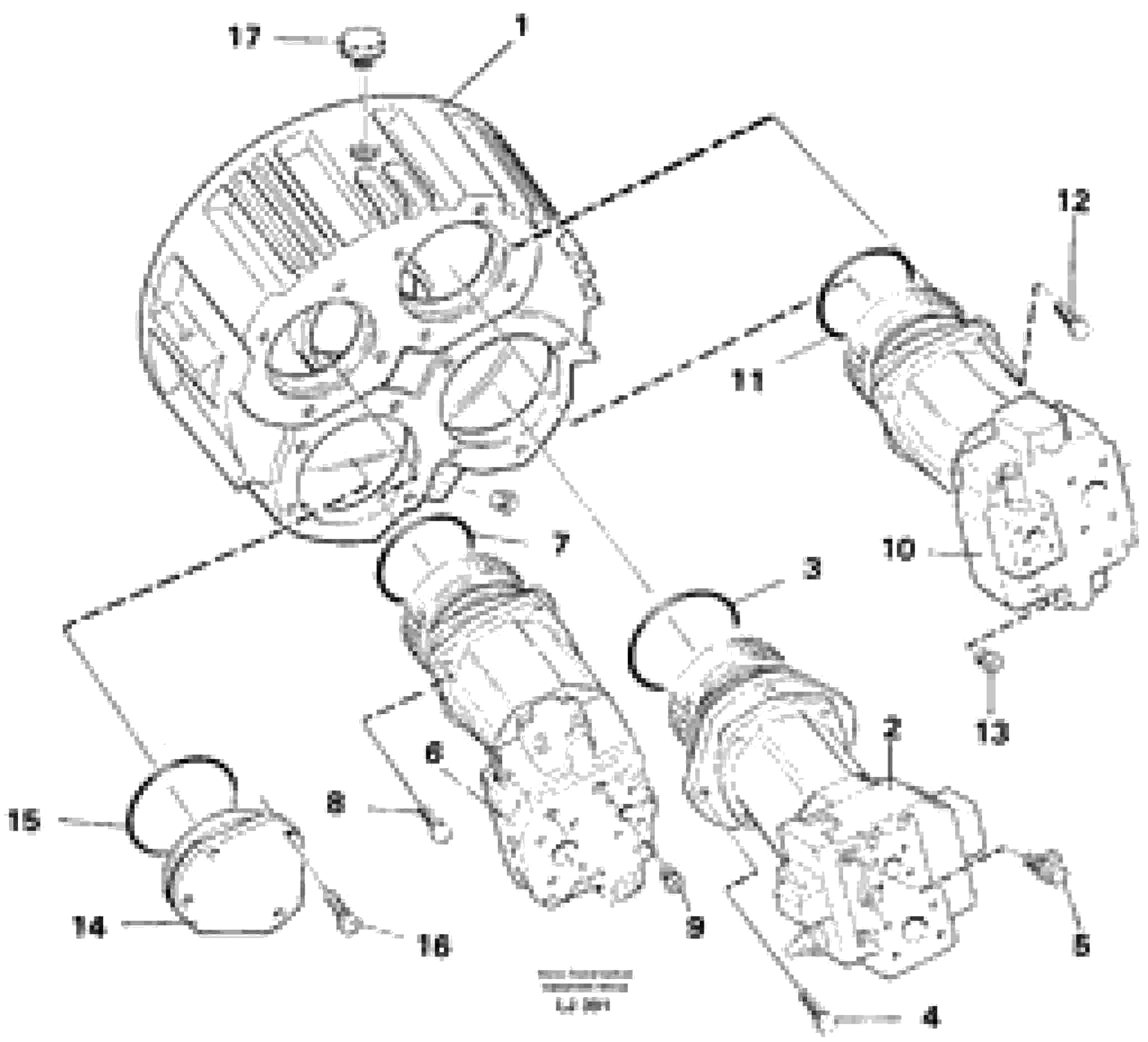 Схема запчастей Volvo EC230B - 90128 Pump installation EC230B SER NO 5252-