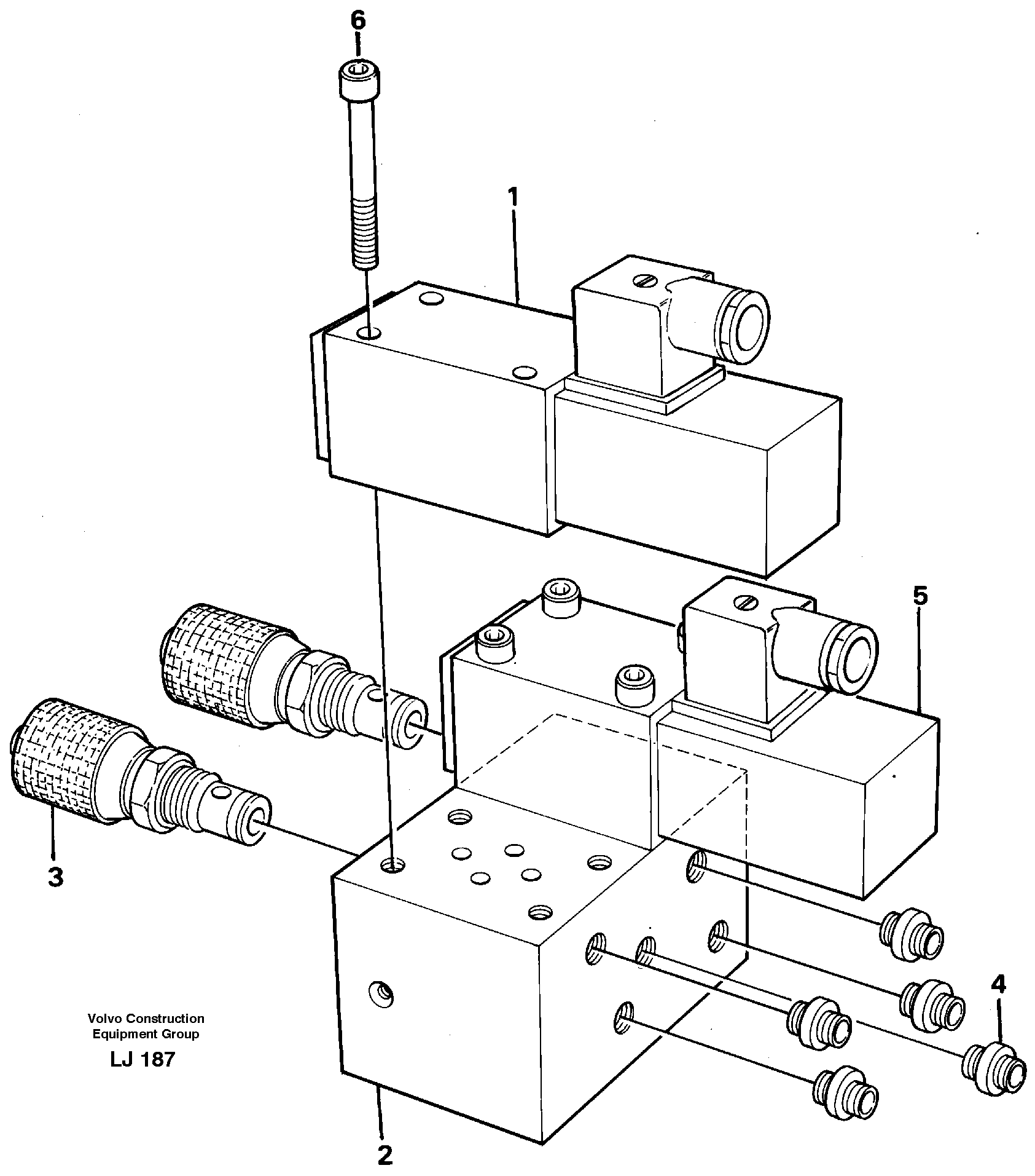 Схема запчастей Volvo EC230B - 1914 Control block for end position damp EC230B SER NO 5252-