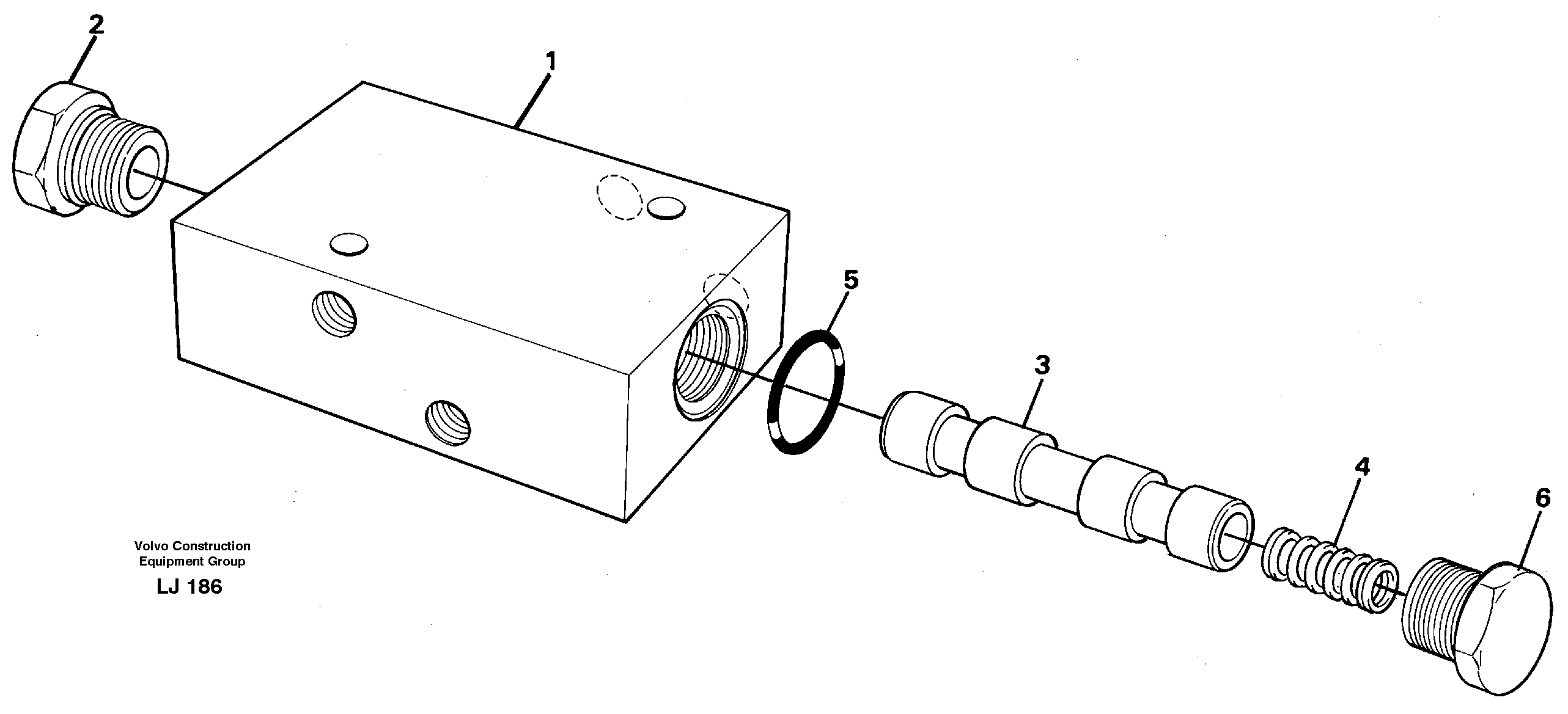 Схема запчастей Volvo EC230B - 30071 Servo hydraulic system EC230B SER NO 5252-