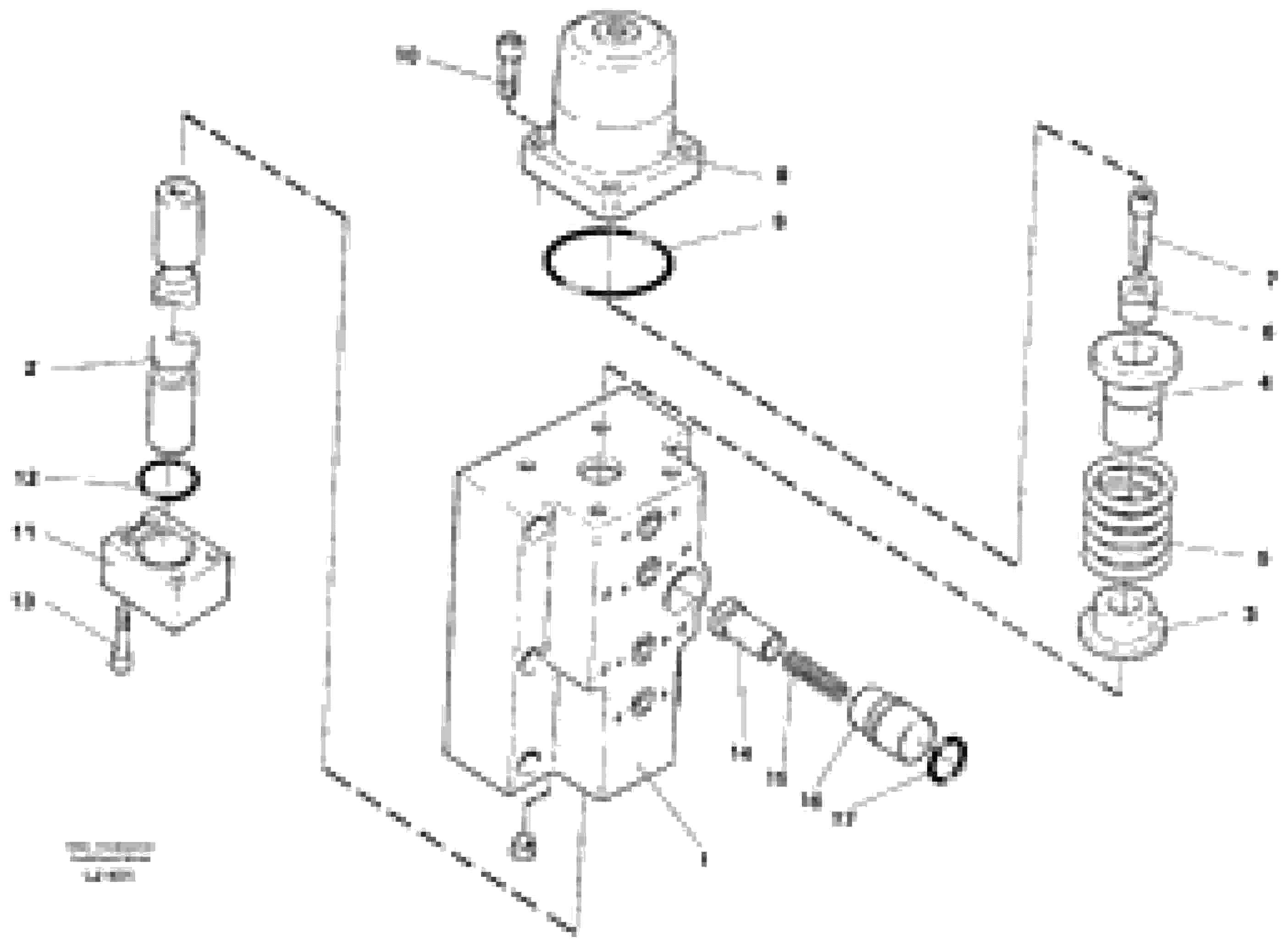 Схема запчастей Volvo EC230B - 98271 Four-way valve EC230B SER NO 5252-