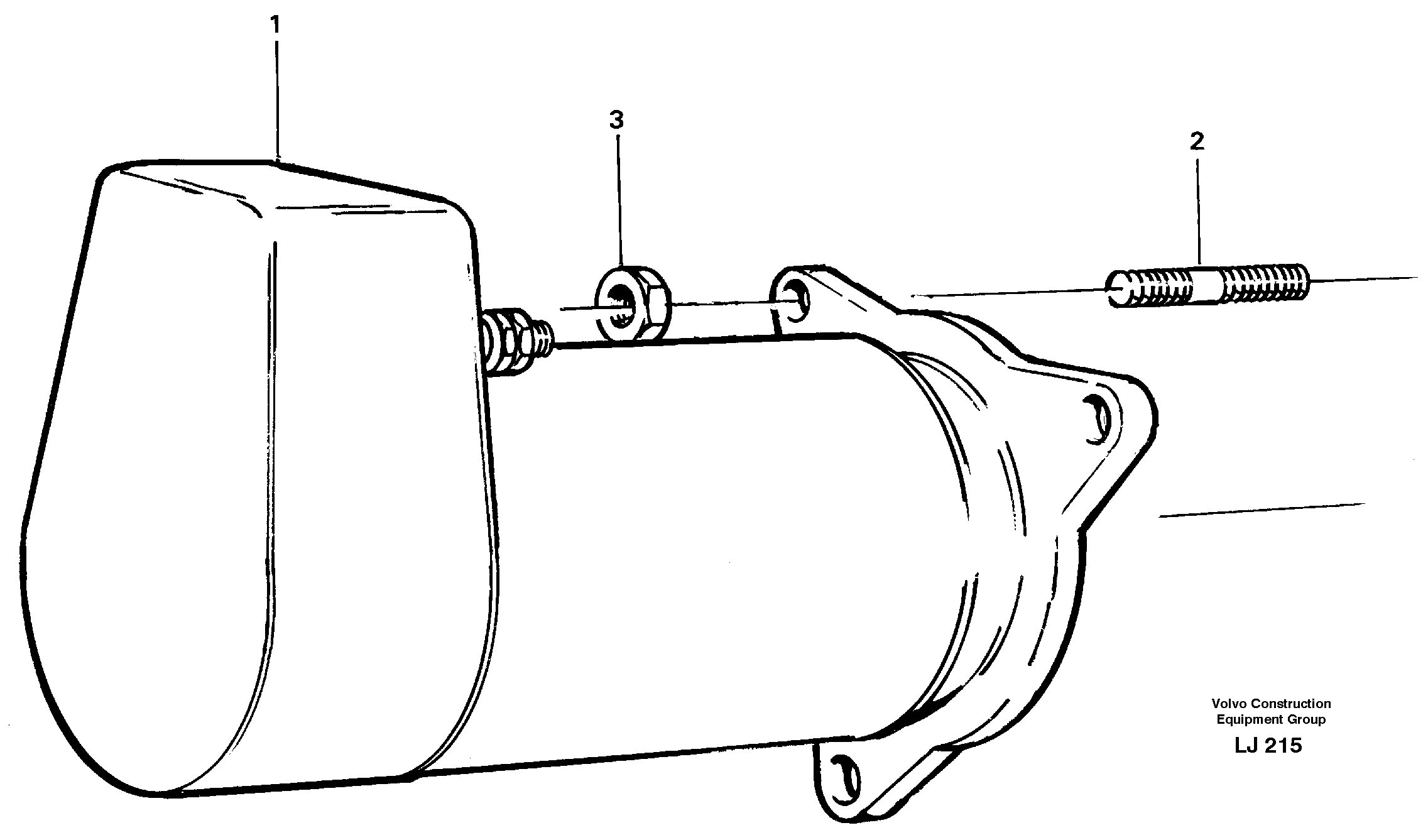 Схема запчастей Volvo EC230B - 34413 Starter motor, mounting EC230B SER NO 5252-