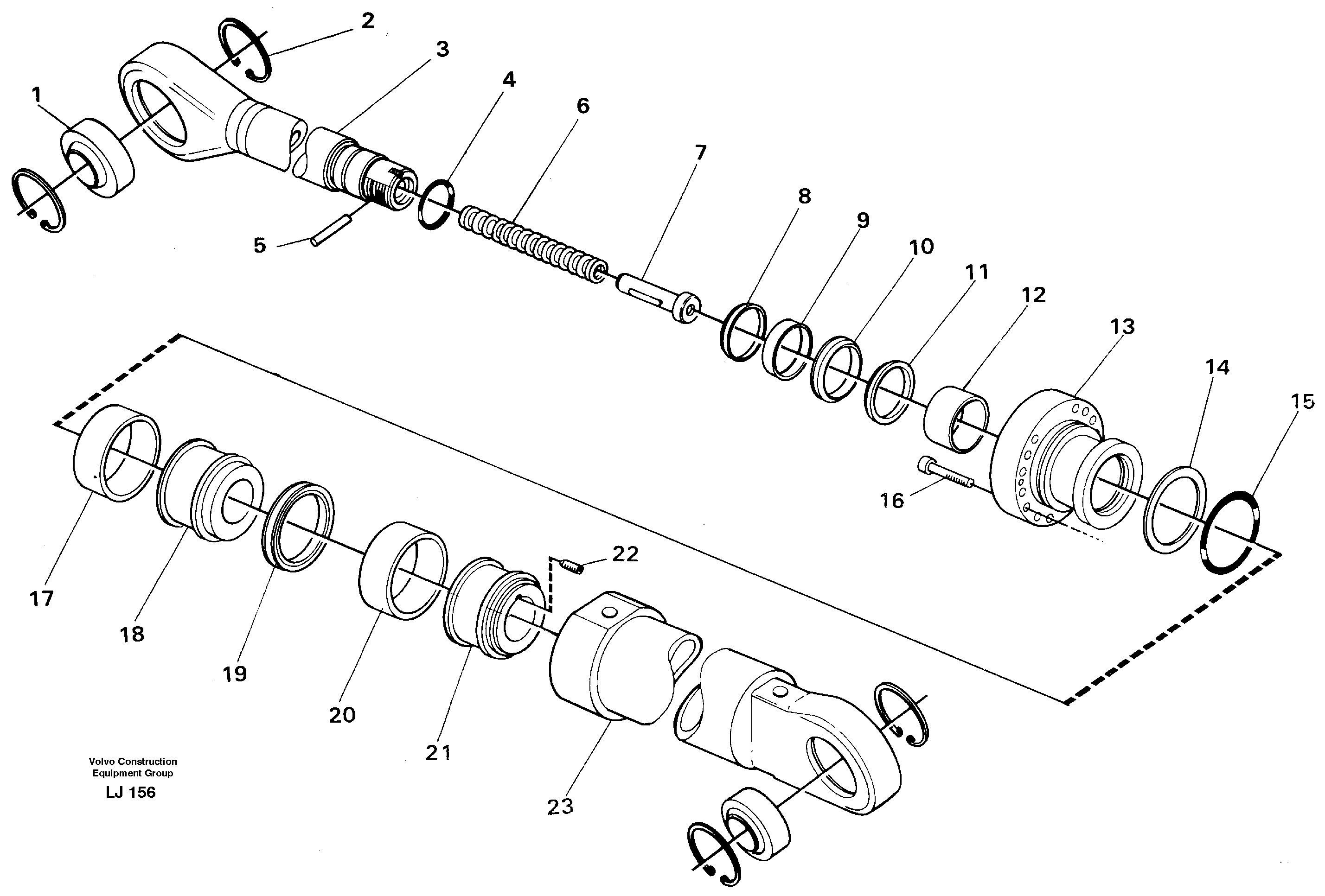 Схема запчастей Volvo EC230B - 49479 Dipper arm cylinder EC230B SER NO 5252-