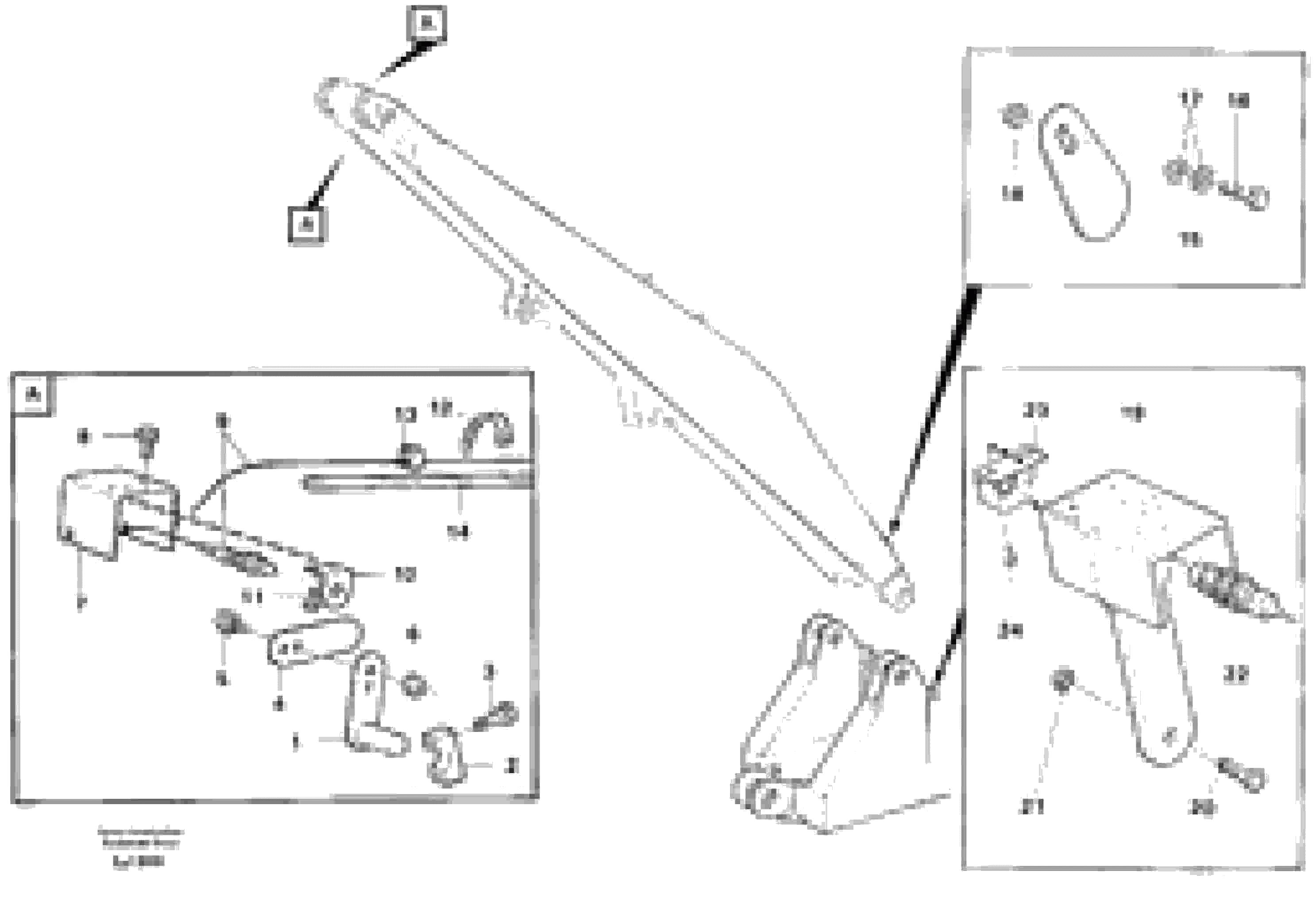 Схема запчастей Volvo EC230B - 46506 Electric installation on boom, matreials handl. equipm EC230B SER NO 5252-