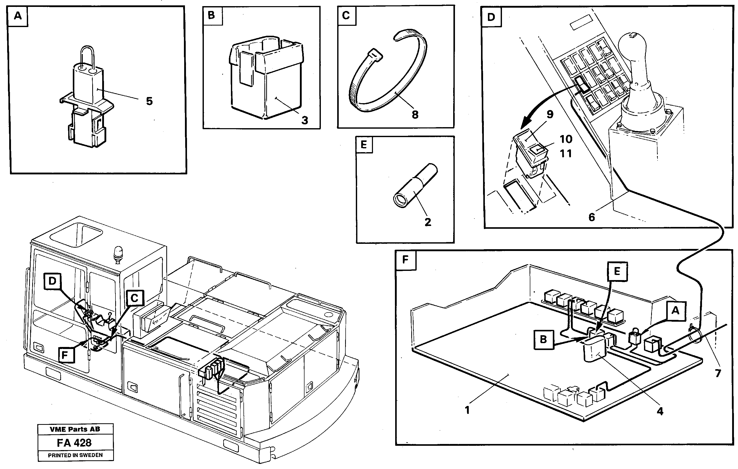 Схема запчастей Volvo EC230B - 32337 Electric inst. of hammer/shears for adj. boom in base machine EC230B ?KERMAN ?KERMAN EC230B