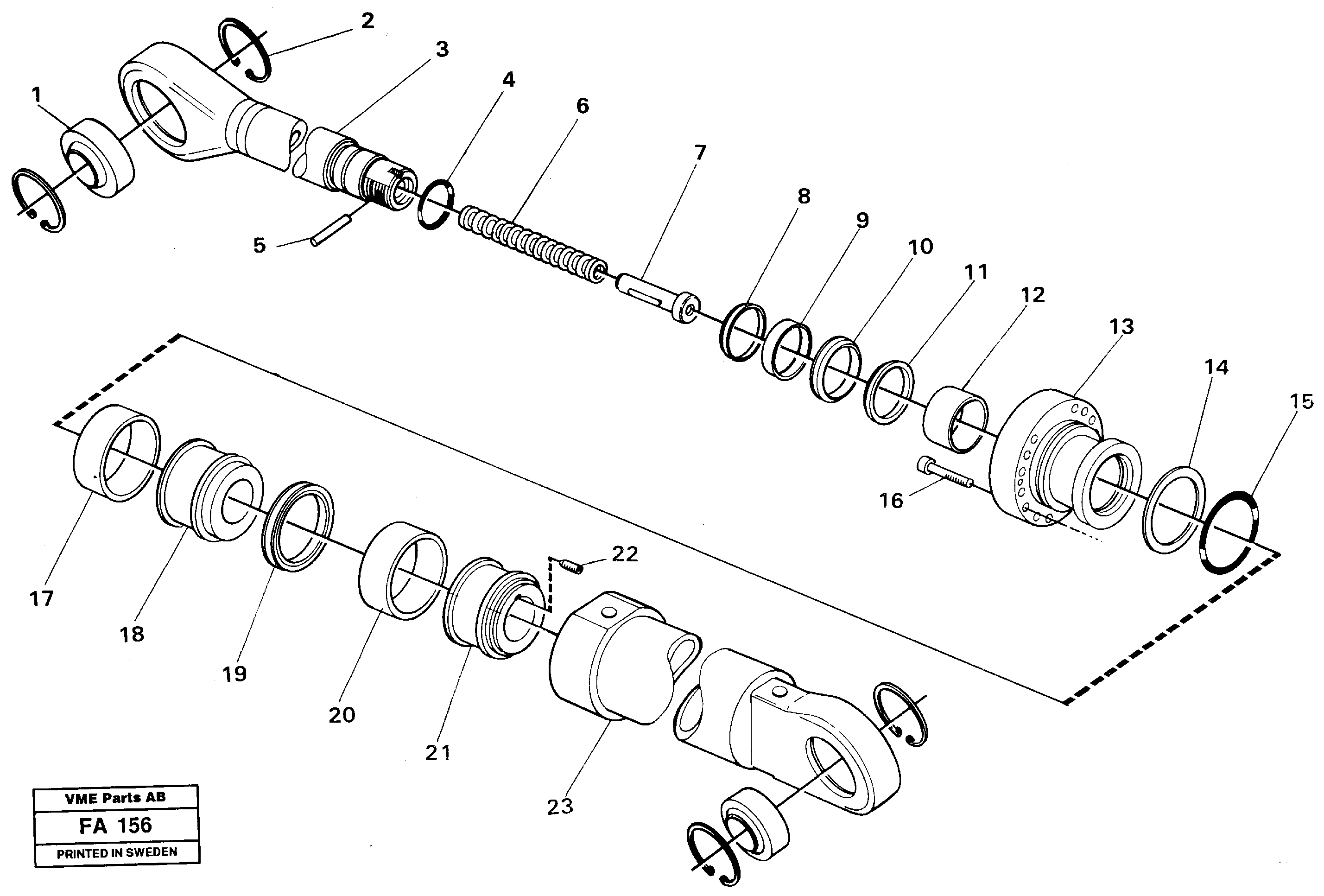 Схема запчастей Volvo EC230B - 45111 Dipper arm cylinder EC230B ?KERMAN ?KERMAN EC230B