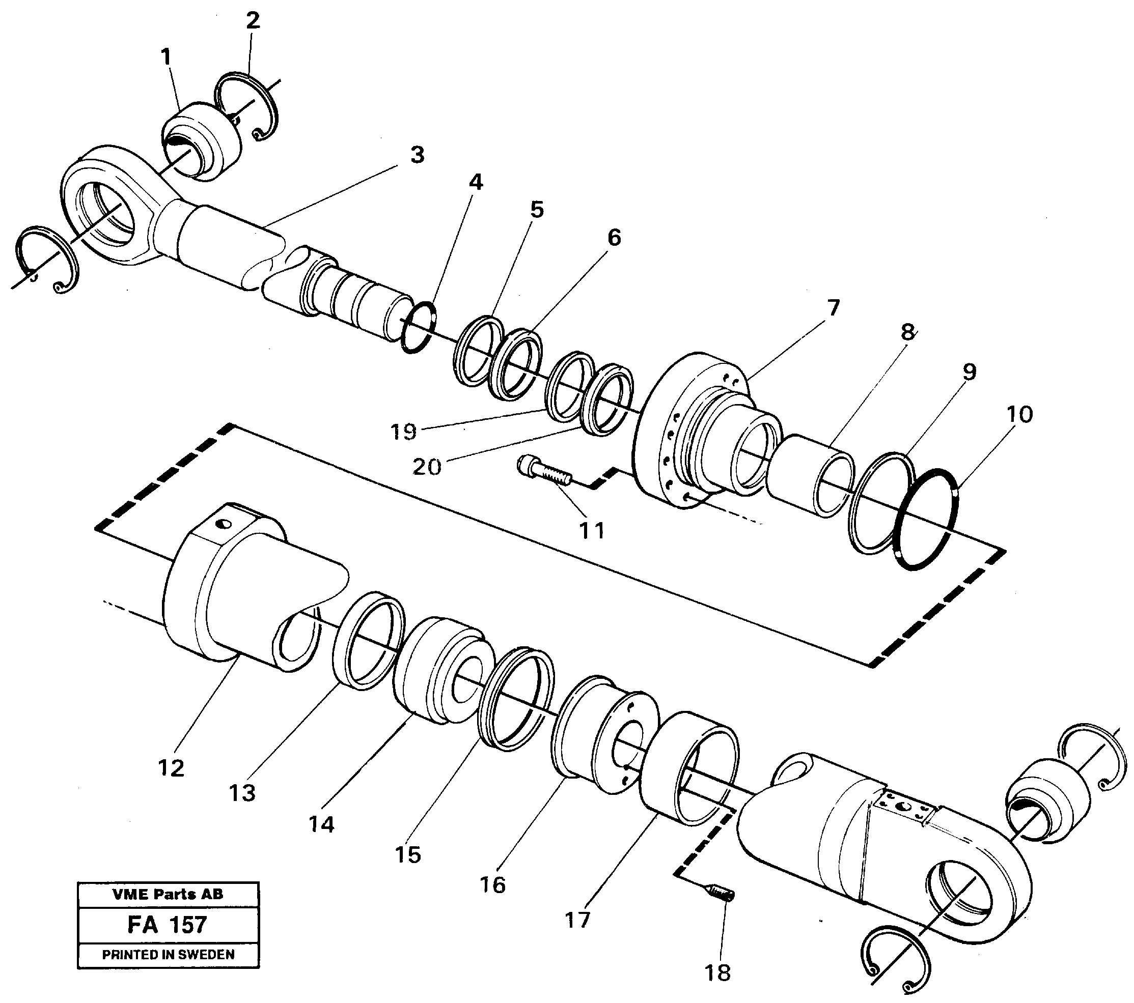 Схема запчастей Volvo EC230B - 45112 Knuckle cylinder EC230B ?KERMAN ?KERMAN EC230B