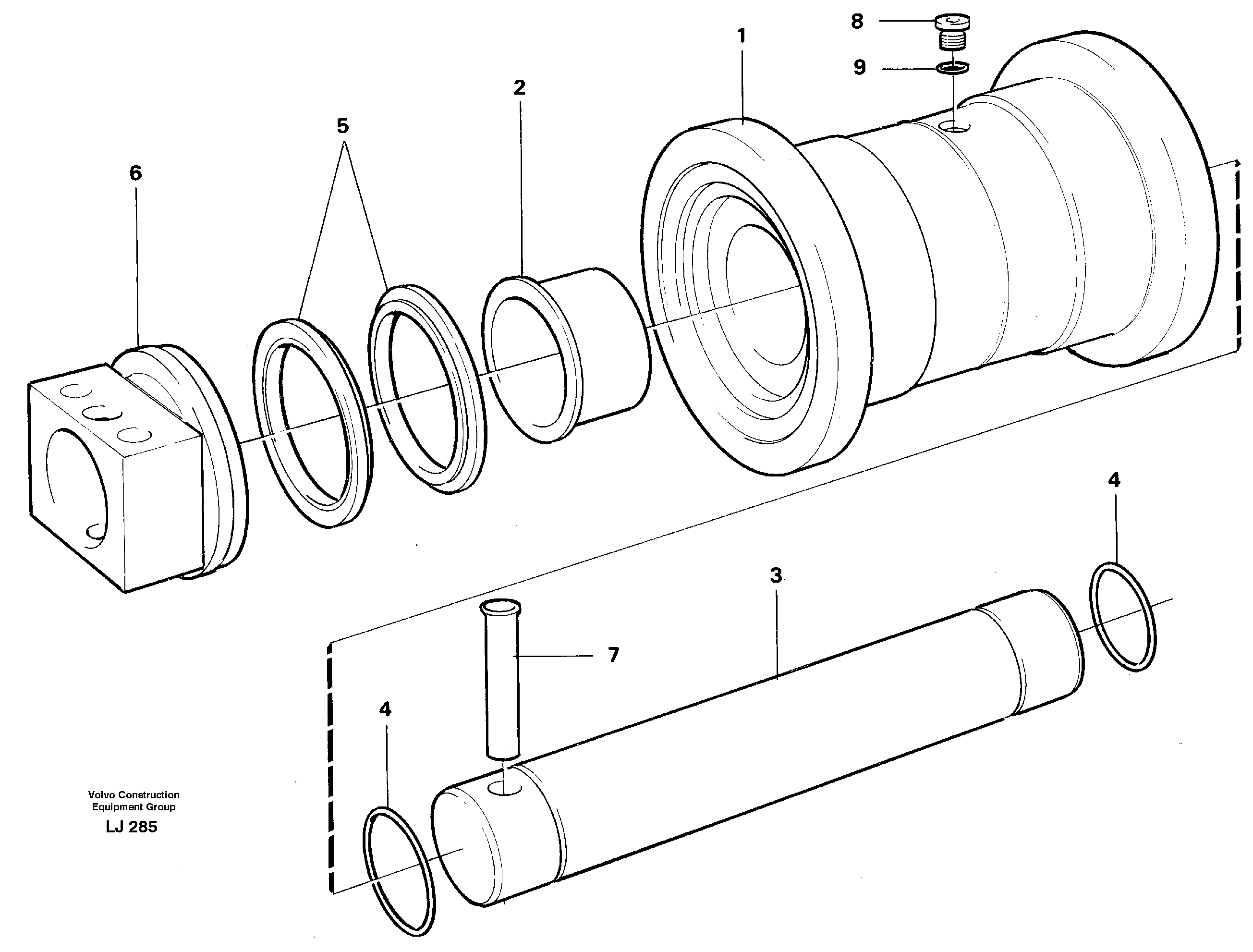 Схема запчастей Volvo EC230B - 31863 Bottom roller EC230B SER NO 5252-