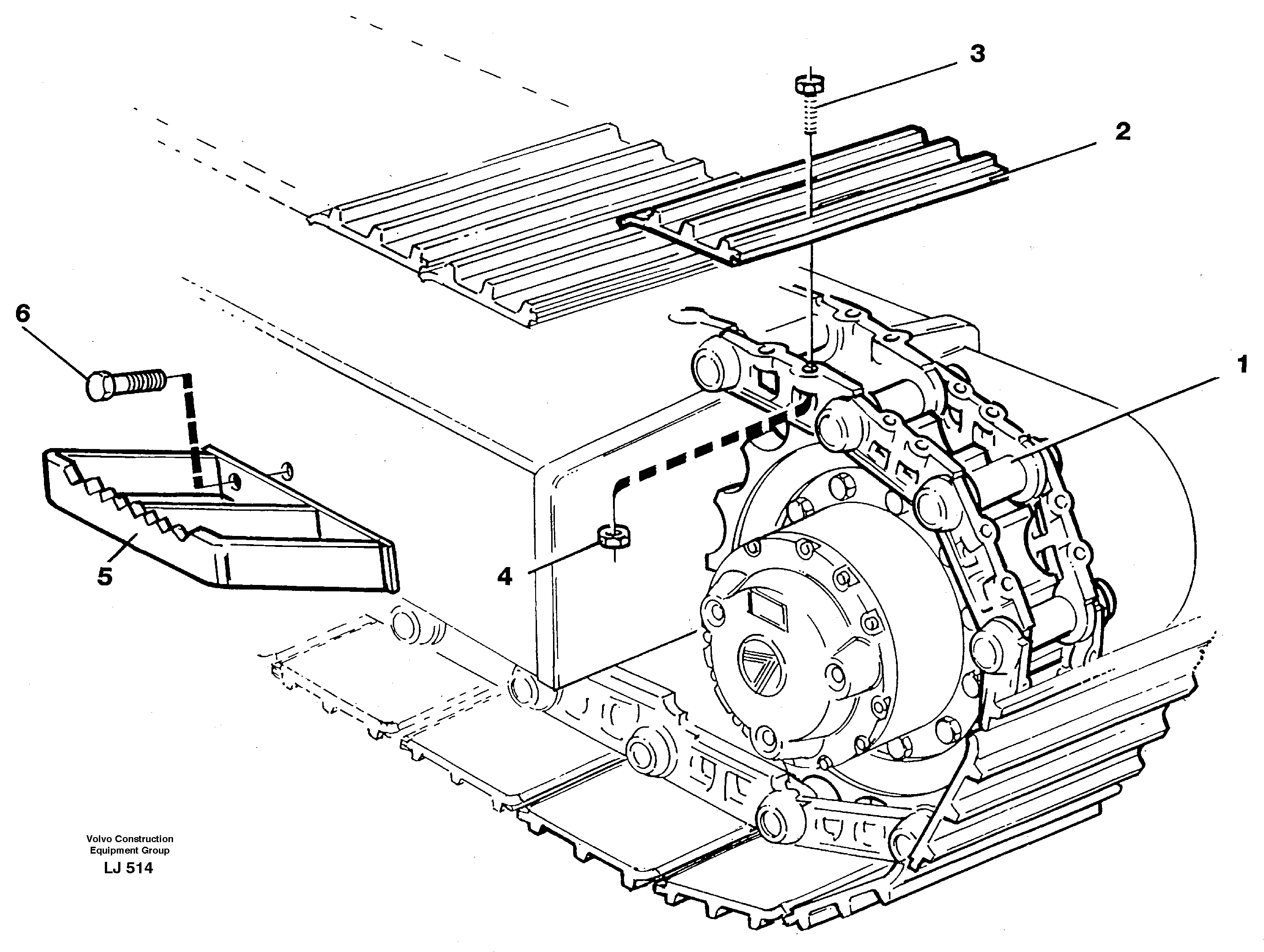 Схема запчастей Volvo EC230B - 36583 Crawler track EC230B SER NO 5252-