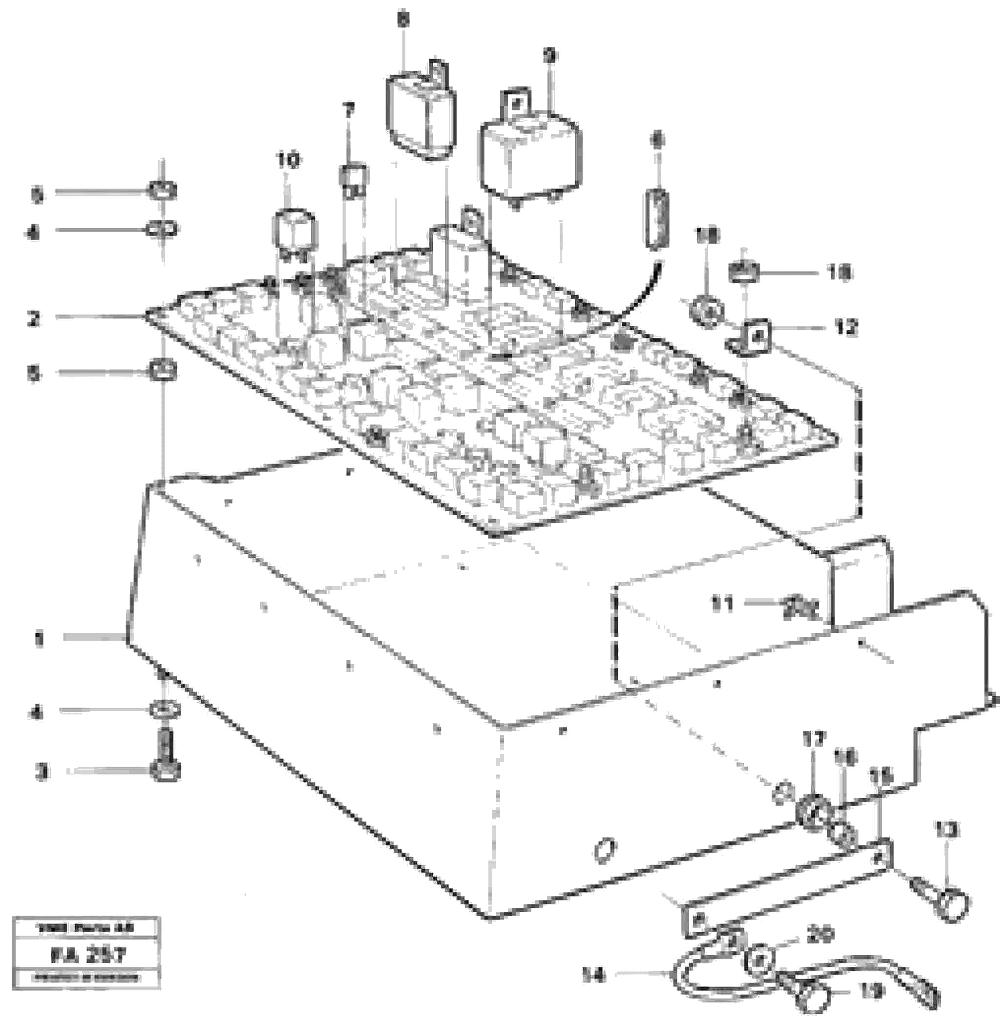 Схема запчастей Volvo EC230B - 32342 Electrical distribution box EC230B ?KERMAN ?KERMAN EC230B