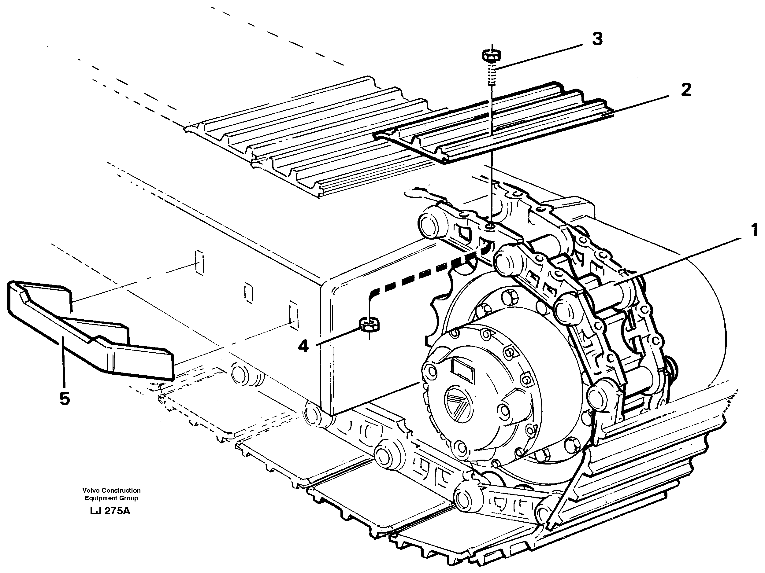 Схема запчастей Volvo EC230B - 36584 Track assembly. Short undercarriage EC230B SER NO 5252-