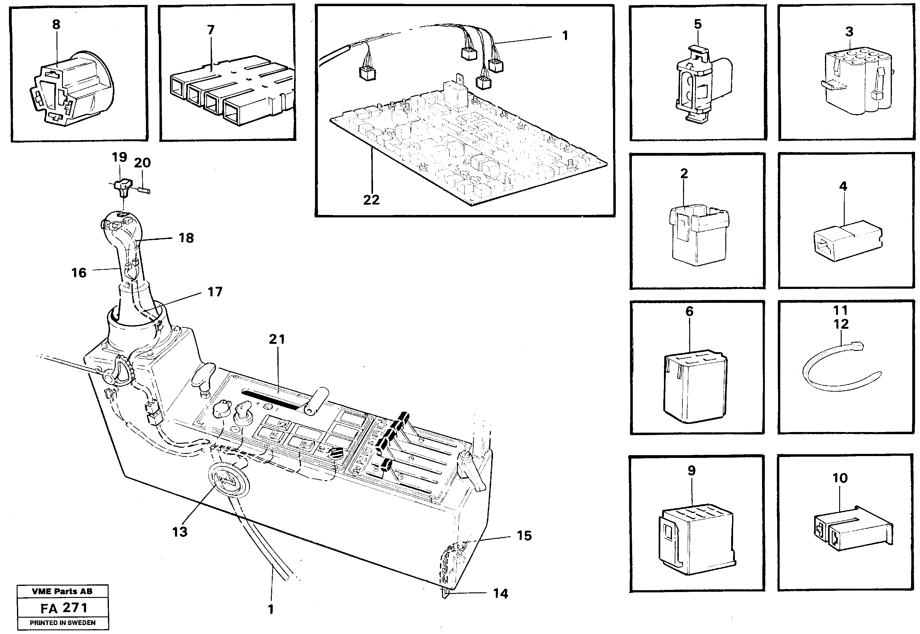 Схема запчастей Volvo EC230B - 49646 Cable harness, Side panel, Lh EC230B ?KERMAN ?KERMAN EC230B