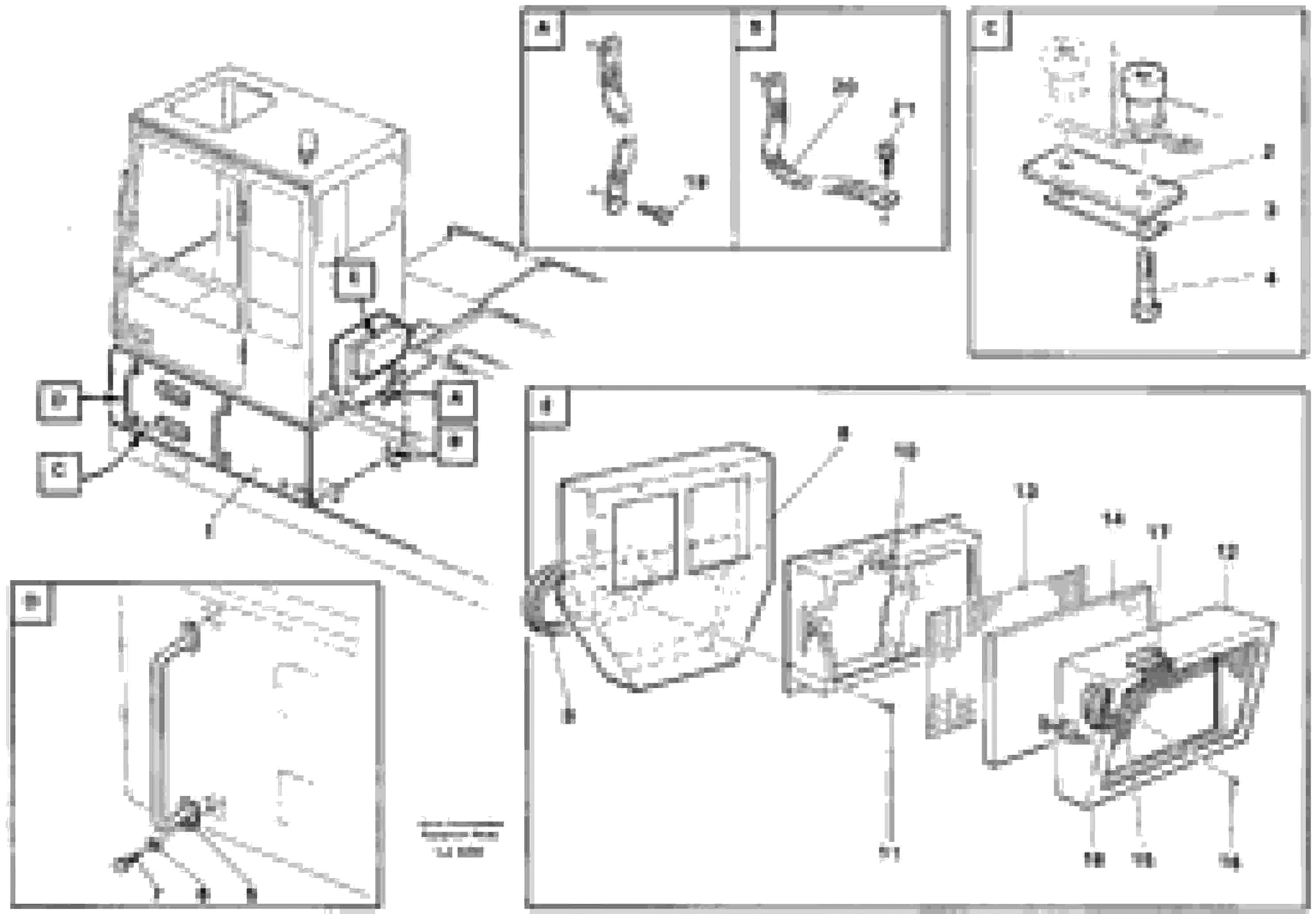 Схема запчастей Volvo EC230B - 46129 Cab elevation on superstructure, 600 mm/ 1220 mm EC230B SER NO 5252-