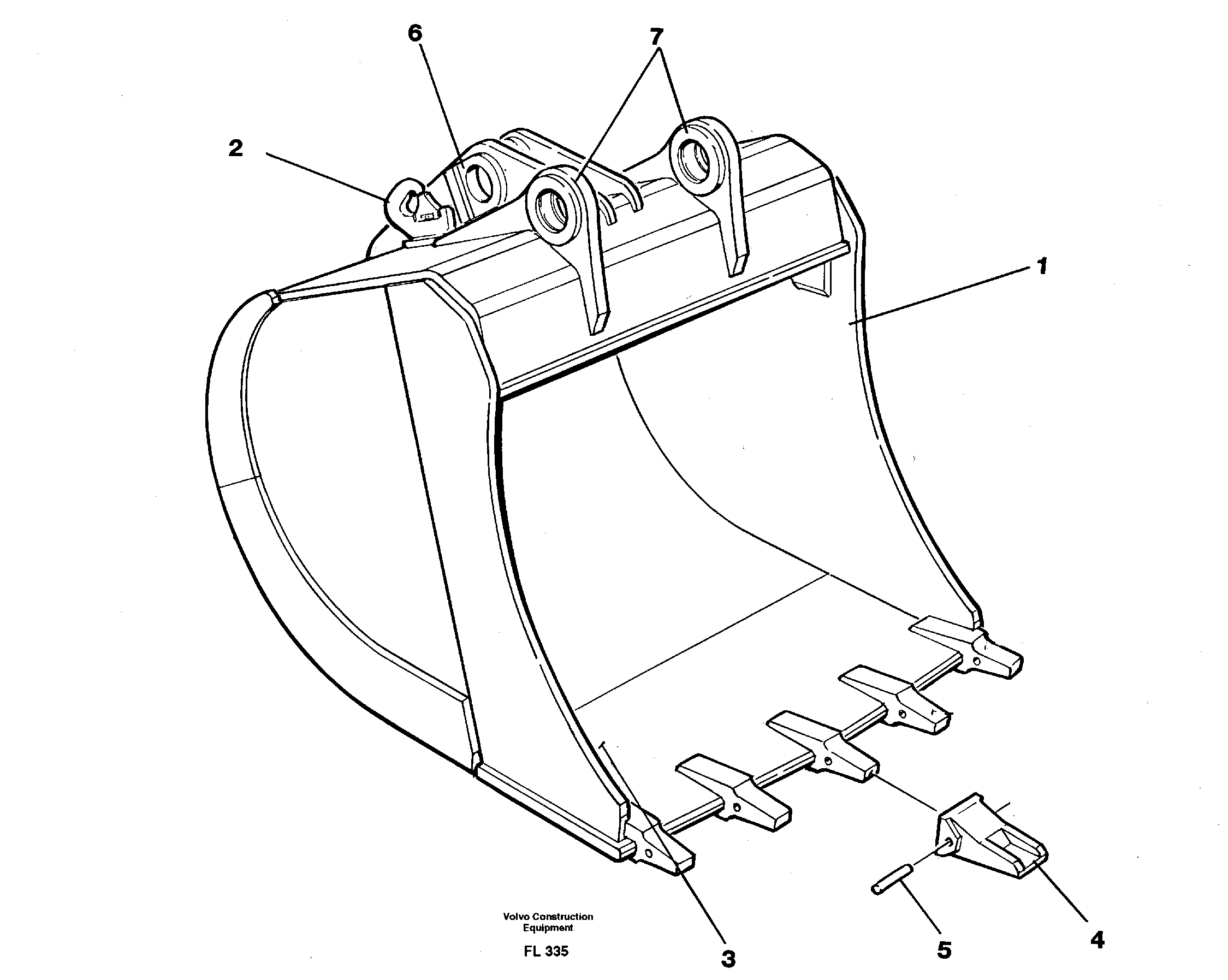 Схема запчастей Volvo EC450 - 3329 Buckets, direct fitting with cast cutting edges EC450 ?KERMAN ?KERMAN EC450 SER NO - 1781