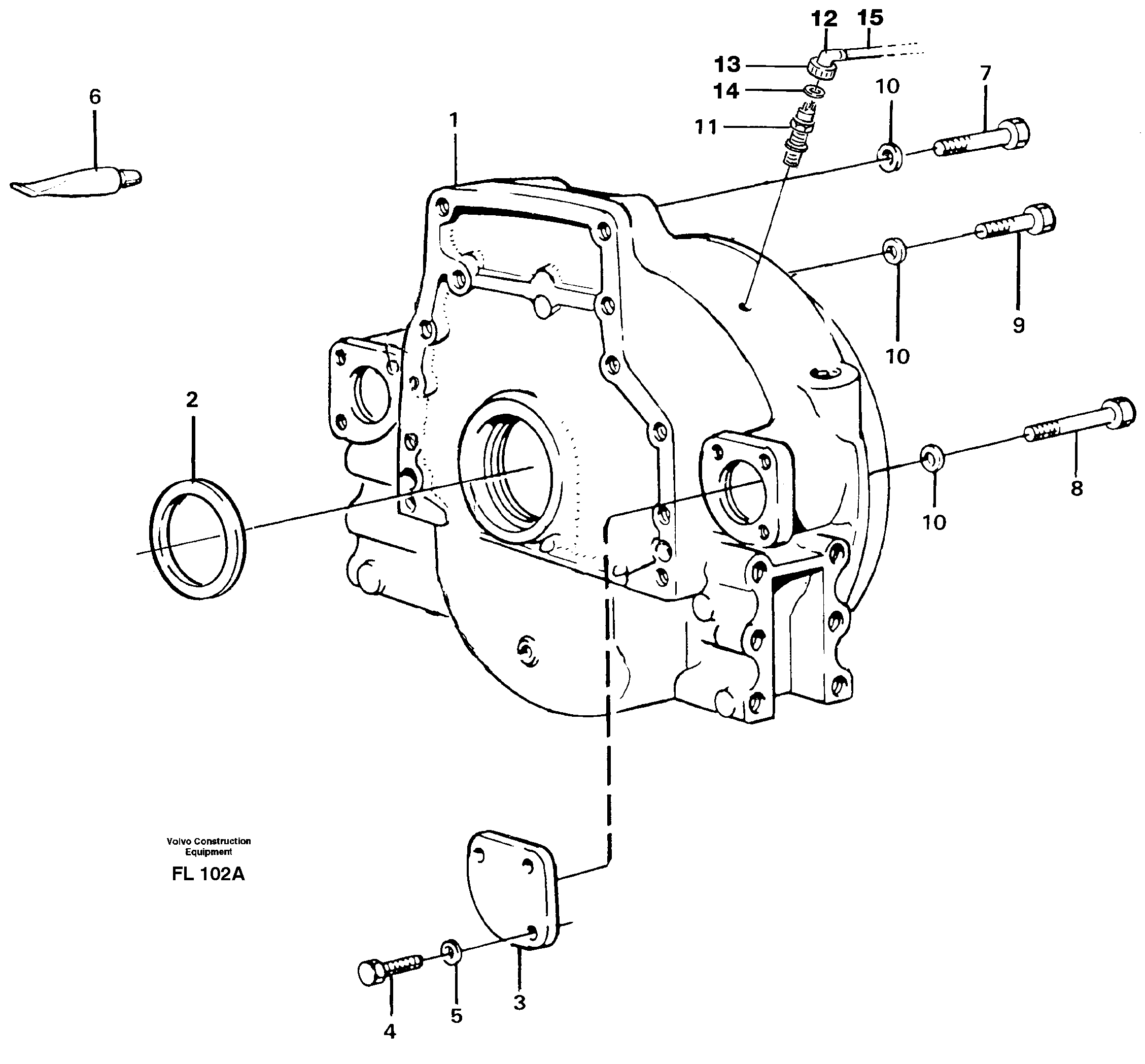 Схема запчастей Volvo EC450 - 30223 Картер маховика EC450 ?KERMAN ?KERMAN EC450 SER NO - 1781