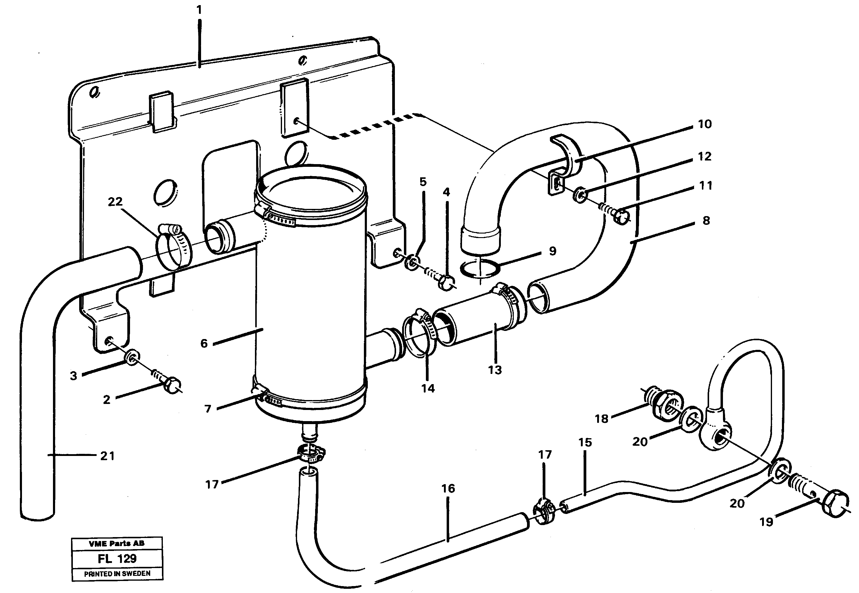 Схема запчастей Volvo EC450 - 84699 Crankcase ventilation EC450 ?KERMAN ?KERMAN EC450 SER NO - 1781