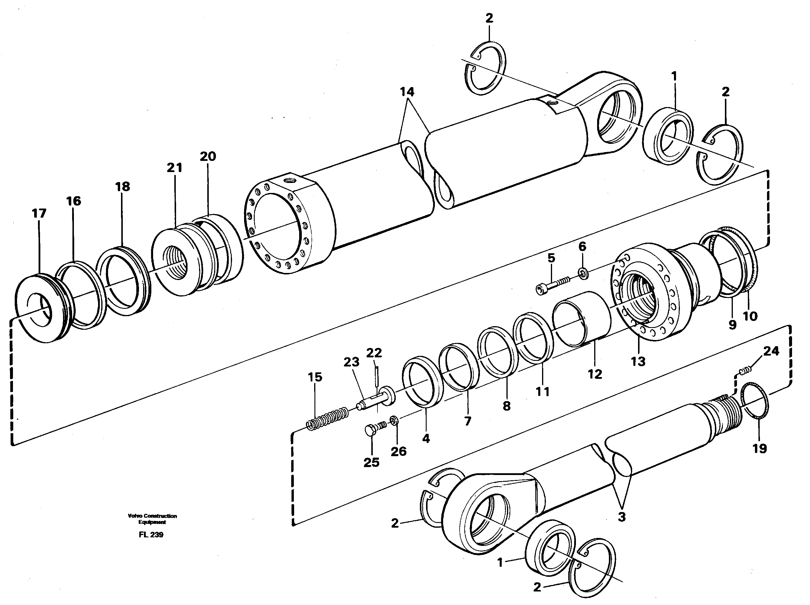 Схема запчастей Volvo EC450 - 24468 Dipper arm cylinder, material handling equipment EC450 ?KERMAN ?KERMAN EC450 SER NO - 1781