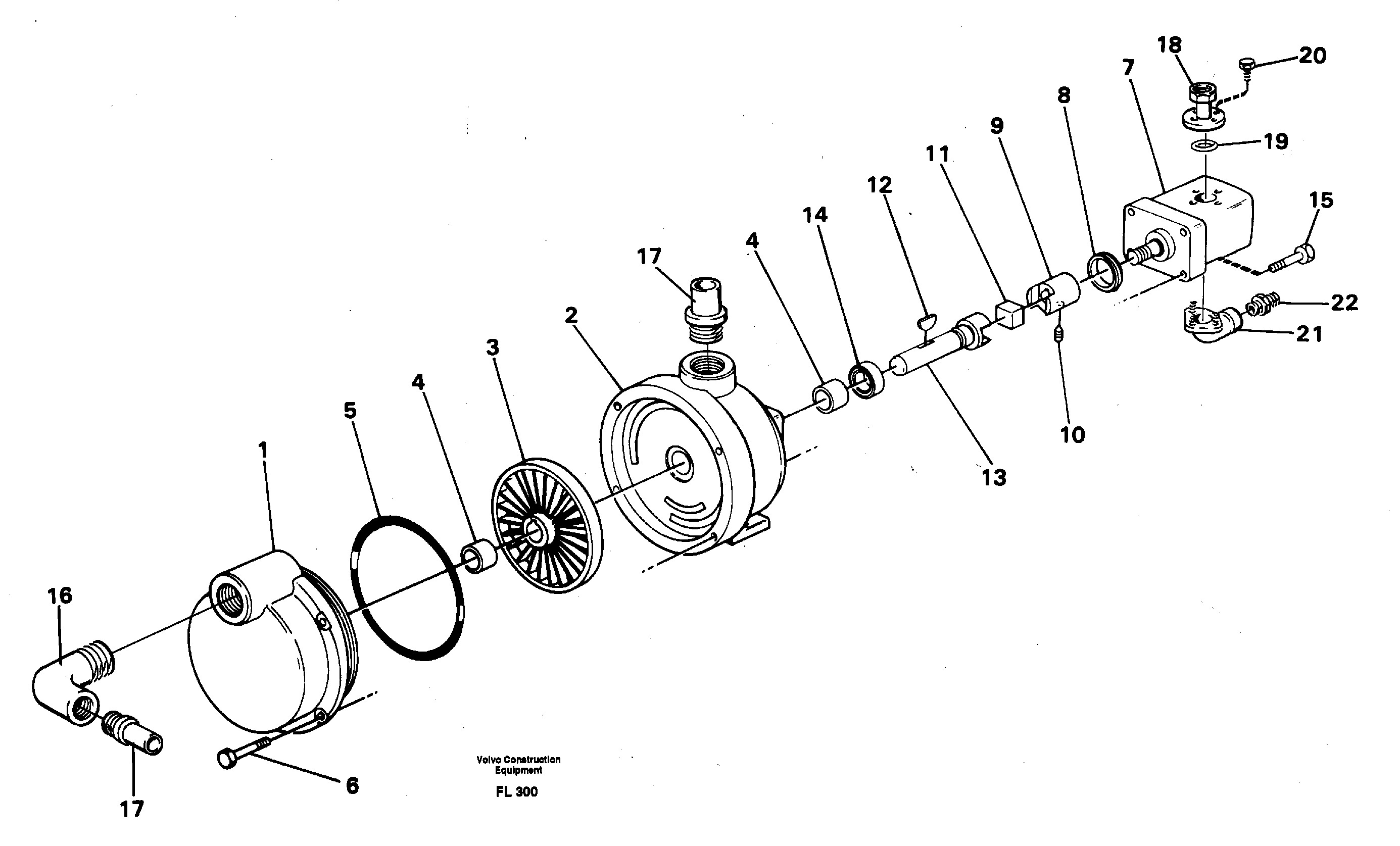 Схема запчастей Volvo EC450 - 28206 Fuel pump EC450 ?KERMAN ?KERMAN EC450 SER NO - 1781