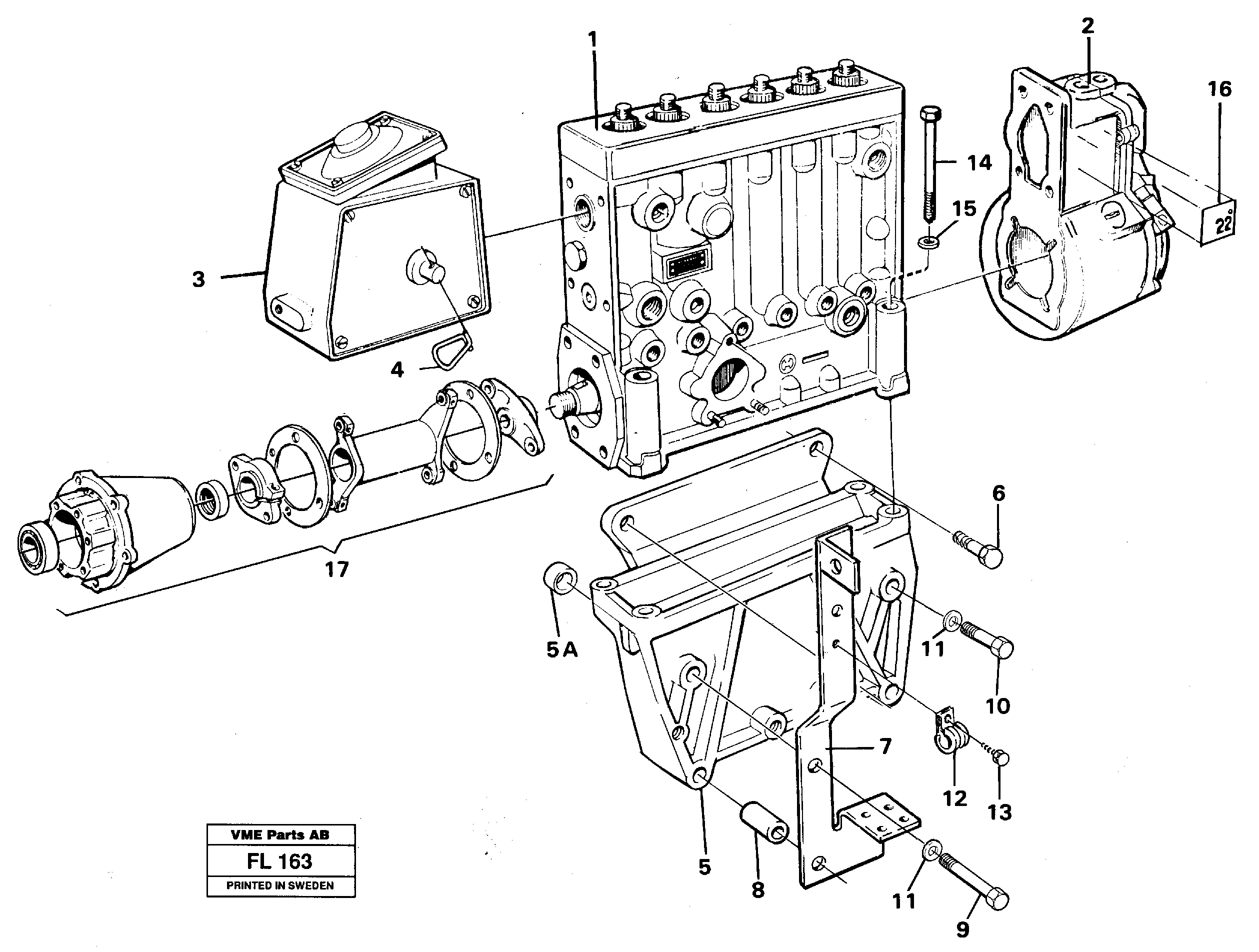 Схема запчастей Volvo EC450 - 28208 Fuel injection pump, mounting EC450 ?KERMAN ?KERMAN EC450 SER NO - 1781