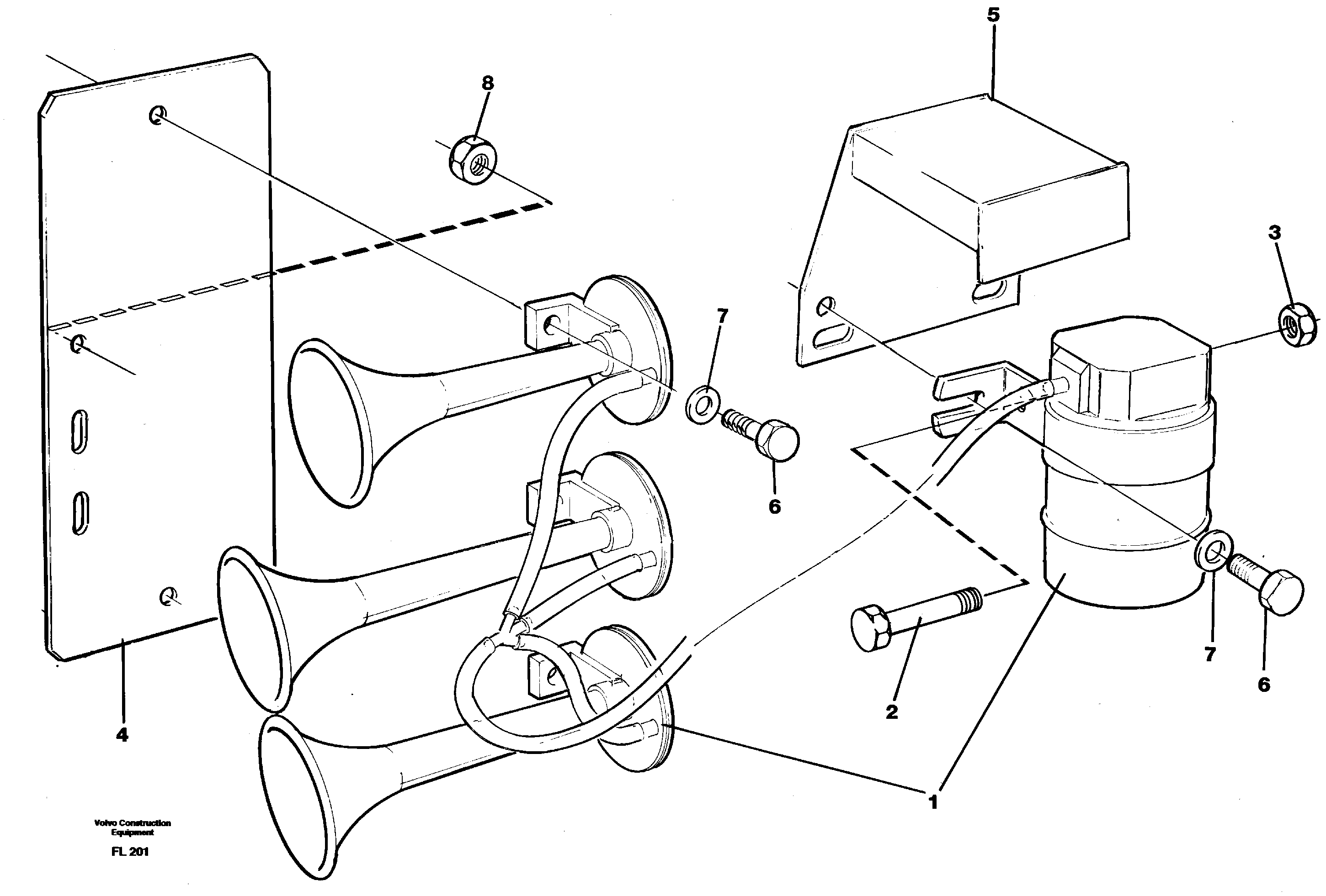 Схема запчастей Volvo EC450 - 35721 Compressor horn EC450 ?KERMAN ?KERMAN EC450 SER NO - 1781