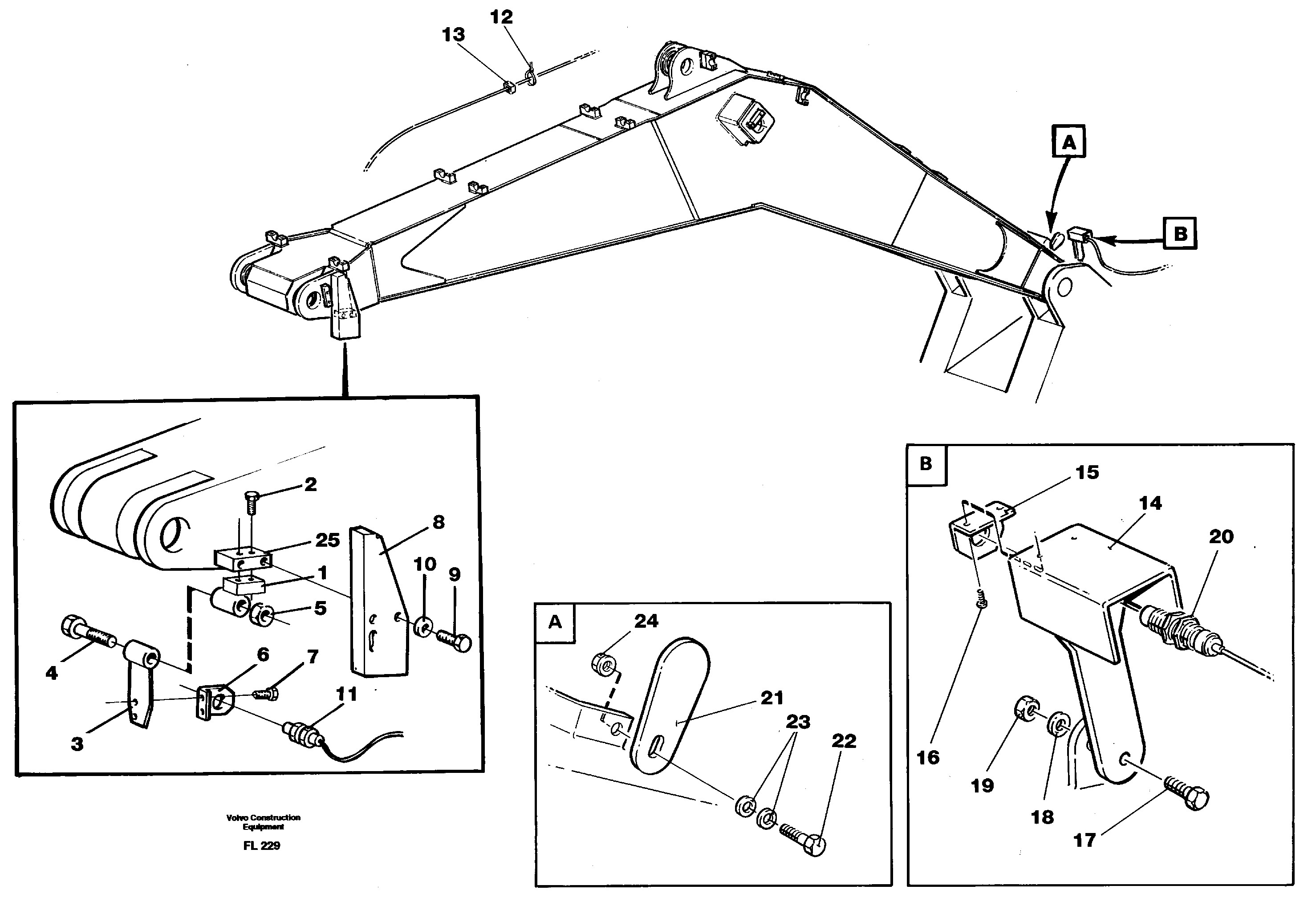 Схема запчастей Volvo EC450 - 28213 Electric insatallation onbackhoe equipment EC450 ?KERMAN ?KERMAN EC450 SER NO - 1781