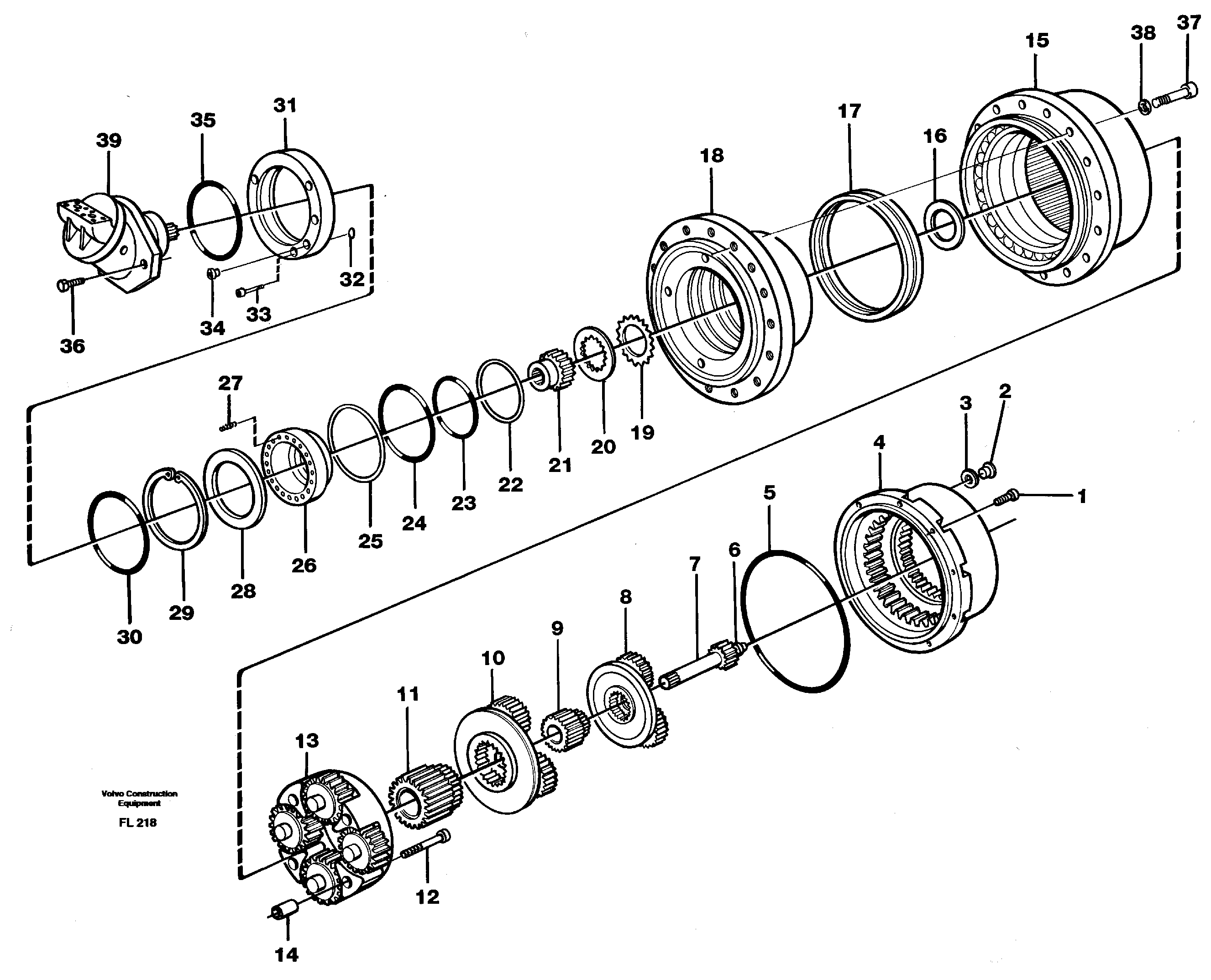 Схема запчастей Volvo EC450 - 106781 Planetary gear, travel EC450 ?KERMAN ?KERMAN EC450 SER NO - 1781