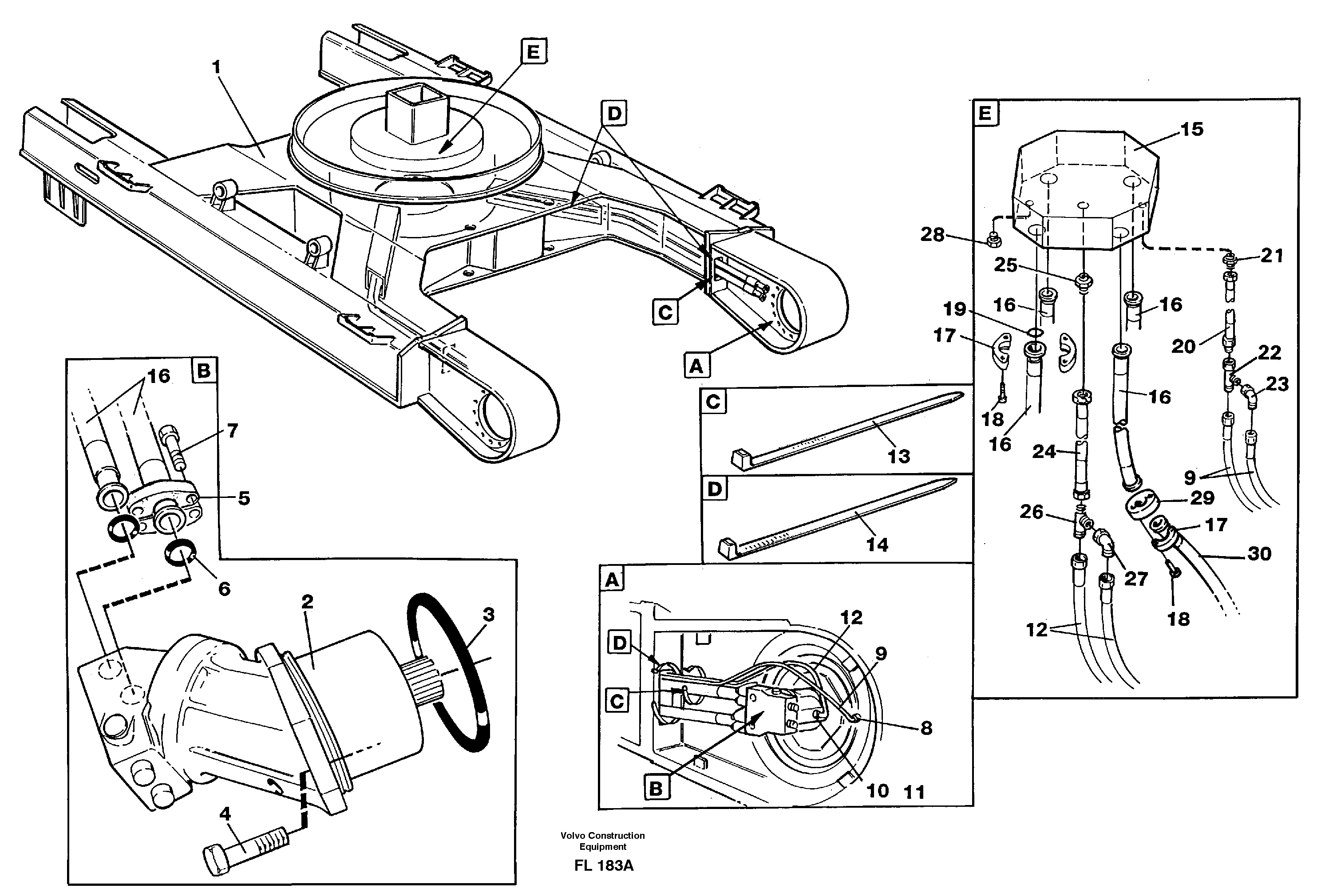 Схема запчастей Volvo EC450 - 29566 Travel motor hydraulics, undercarriage EC450 ?KERMAN ?KERMAN EC450 SER NO - 1781