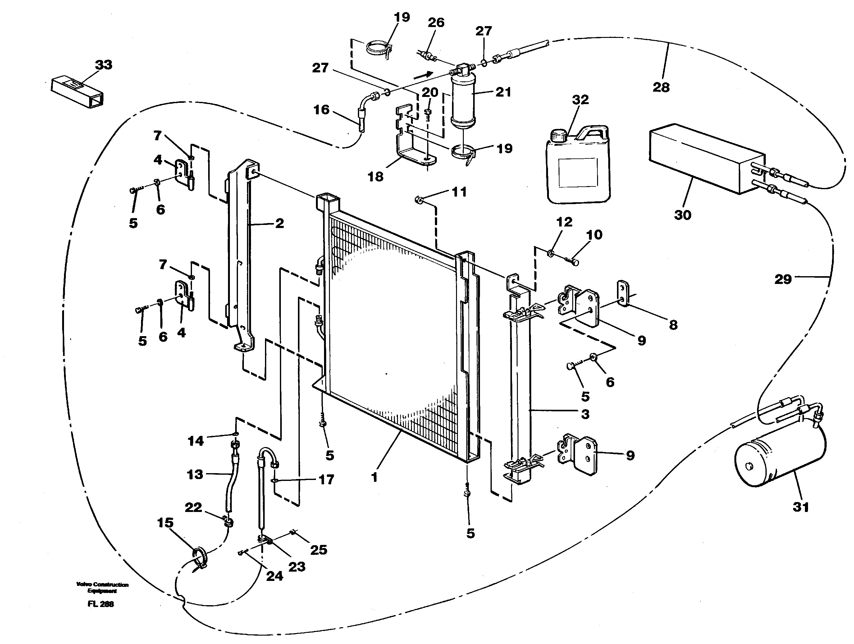 Схема запчастей Volvo EC450 - 32390 Condensor with fitting parts, cooling agent R134a EC450 ?KERMAN ?KERMAN EC450 SER NO - 1781