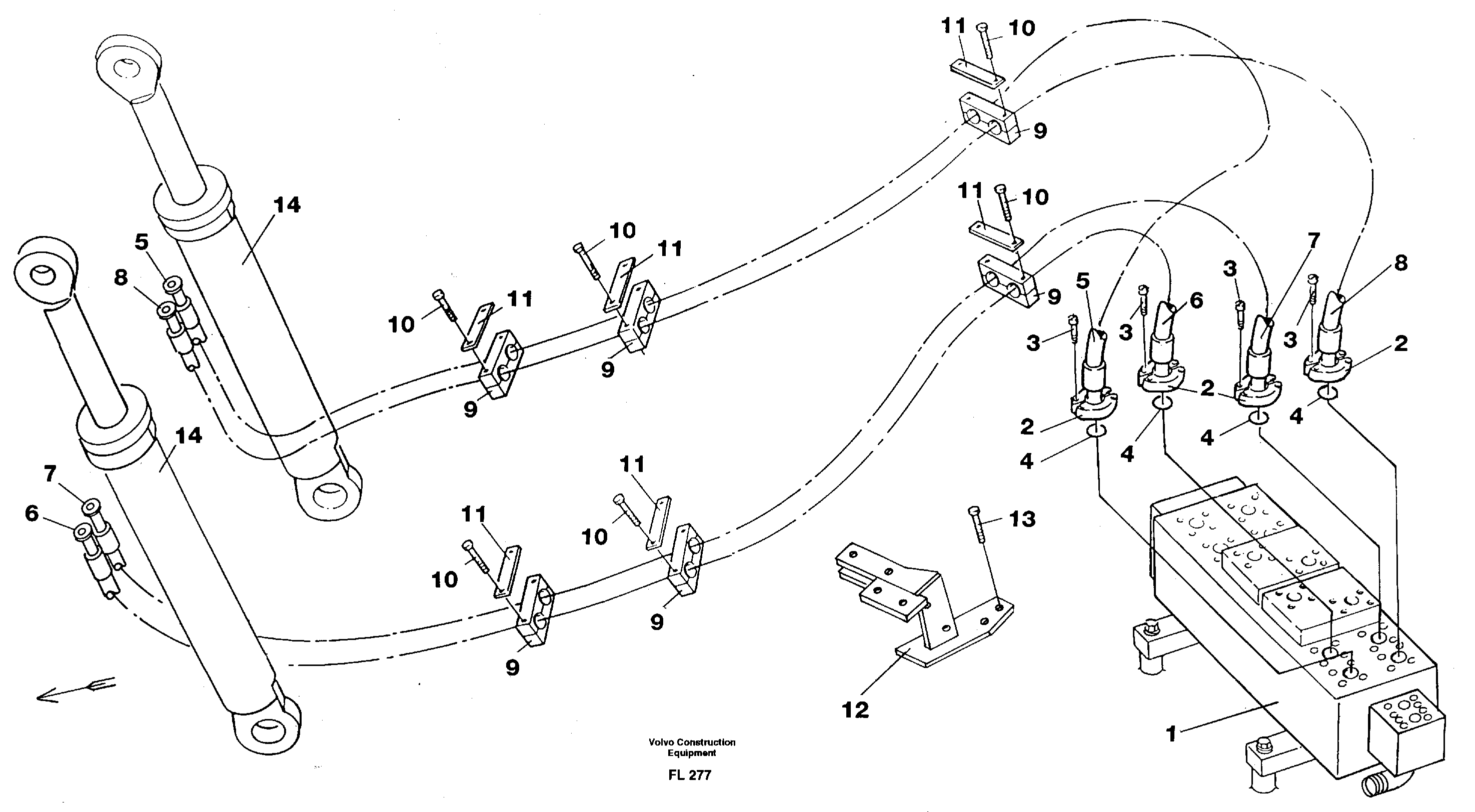 Схема запчастей Volvo EC450 - 35569 Hydraulic system, boom EC450 ?KERMAN ?KERMAN EC450 SER NO - 1781