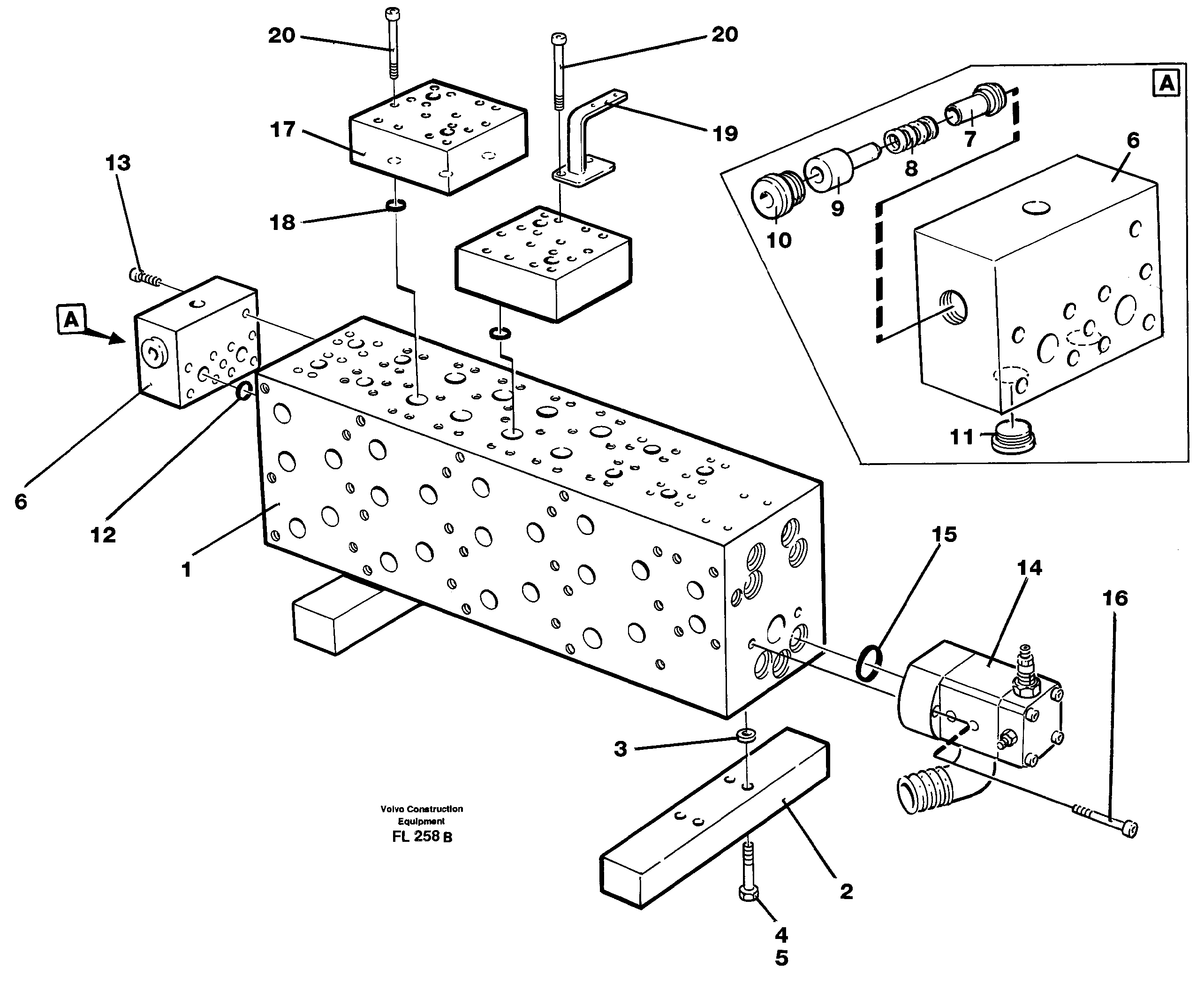 Схема запчастей Volvo EC450 - 33296 Main valve assembly, assembly block EC450 ?KERMAN ?KERMAN EC450 SER NO - 1781