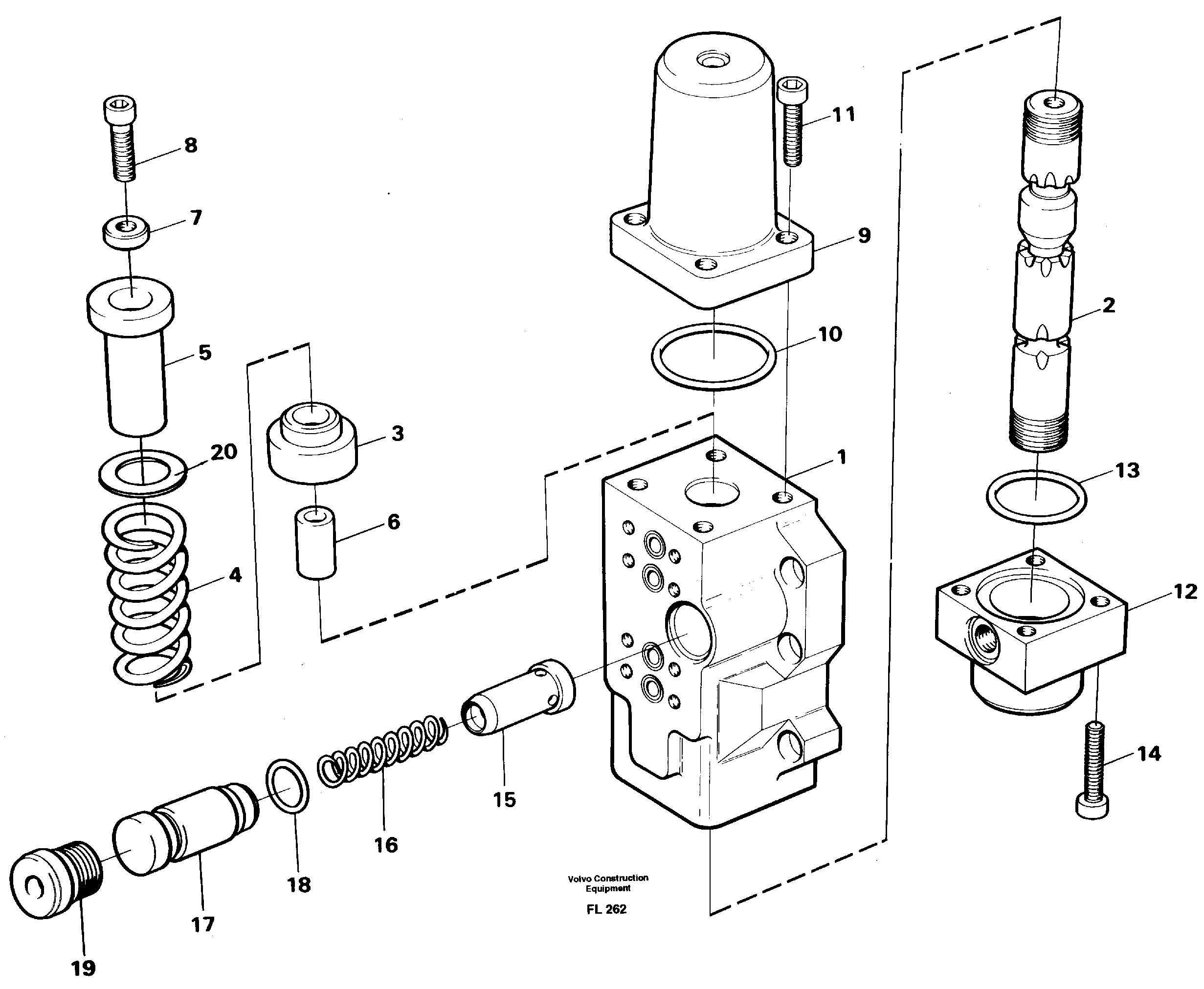 Схема запчастей Volvo EC450 - 4416 Four-way valve, boom secondary EC450 ?KERMAN ?KERMAN EC450 SER NO - 1781