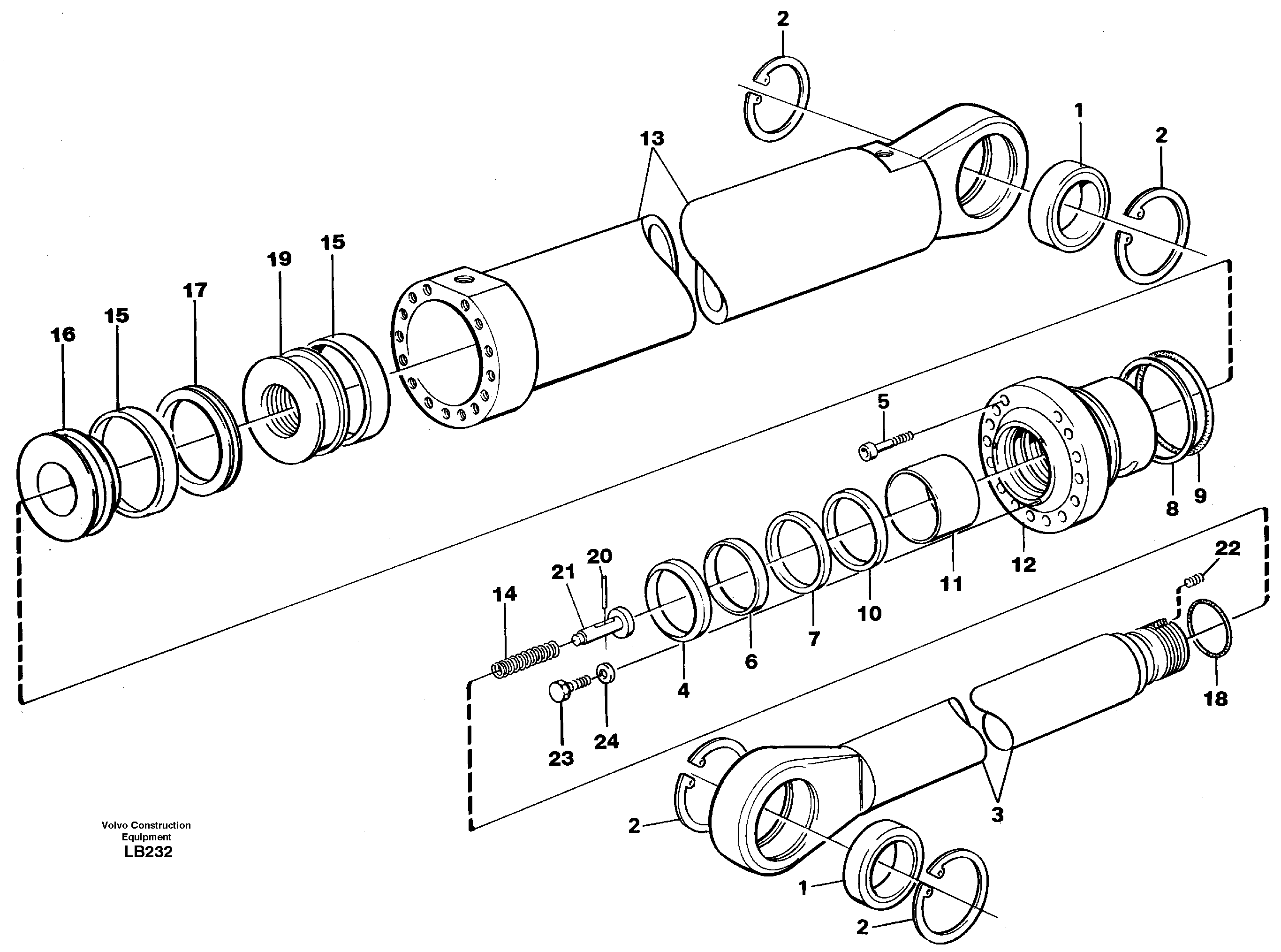 Схема запчастей Volvo EC450 - 49218 Цилиндр ковша EC450 SER NO 1782-1909