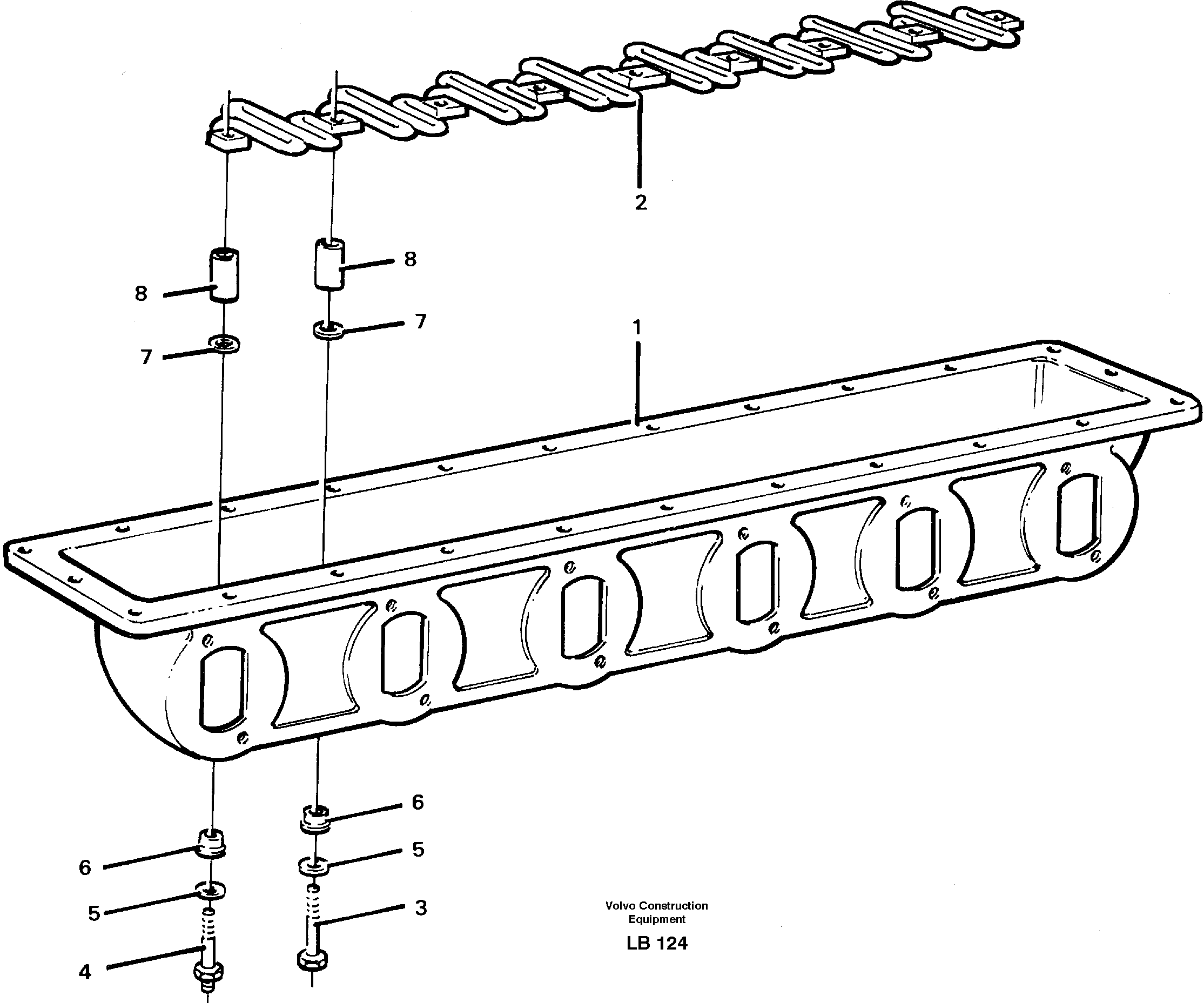 Схема запчастей Volvo EC450 - 27288 Inlet manifold EC450 SER NO 1782-1909