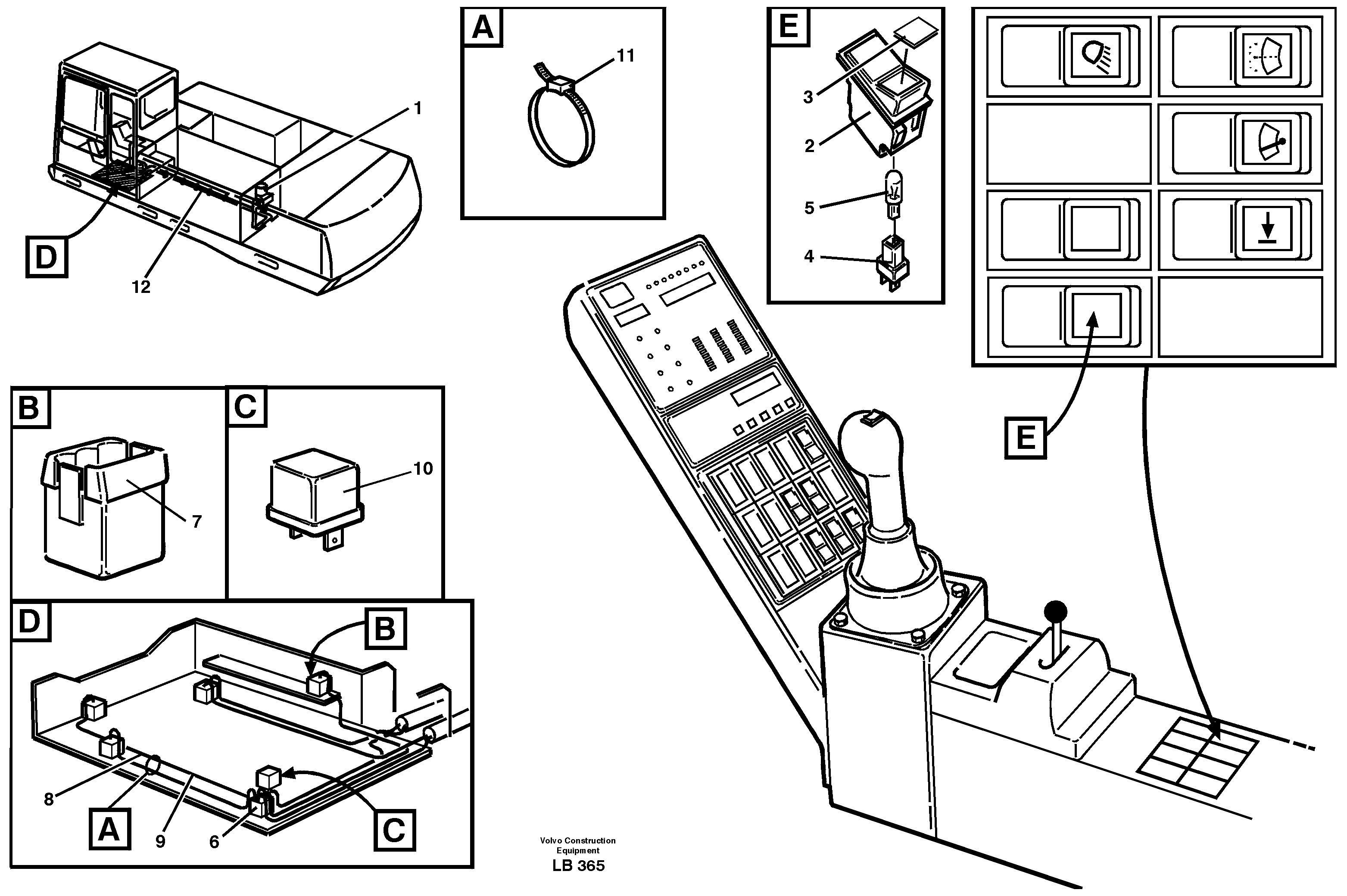 Схема запчастей Volvo EC450 - 62164 Electric installation, automatic lubrication EC450 SER NO 1782-1909