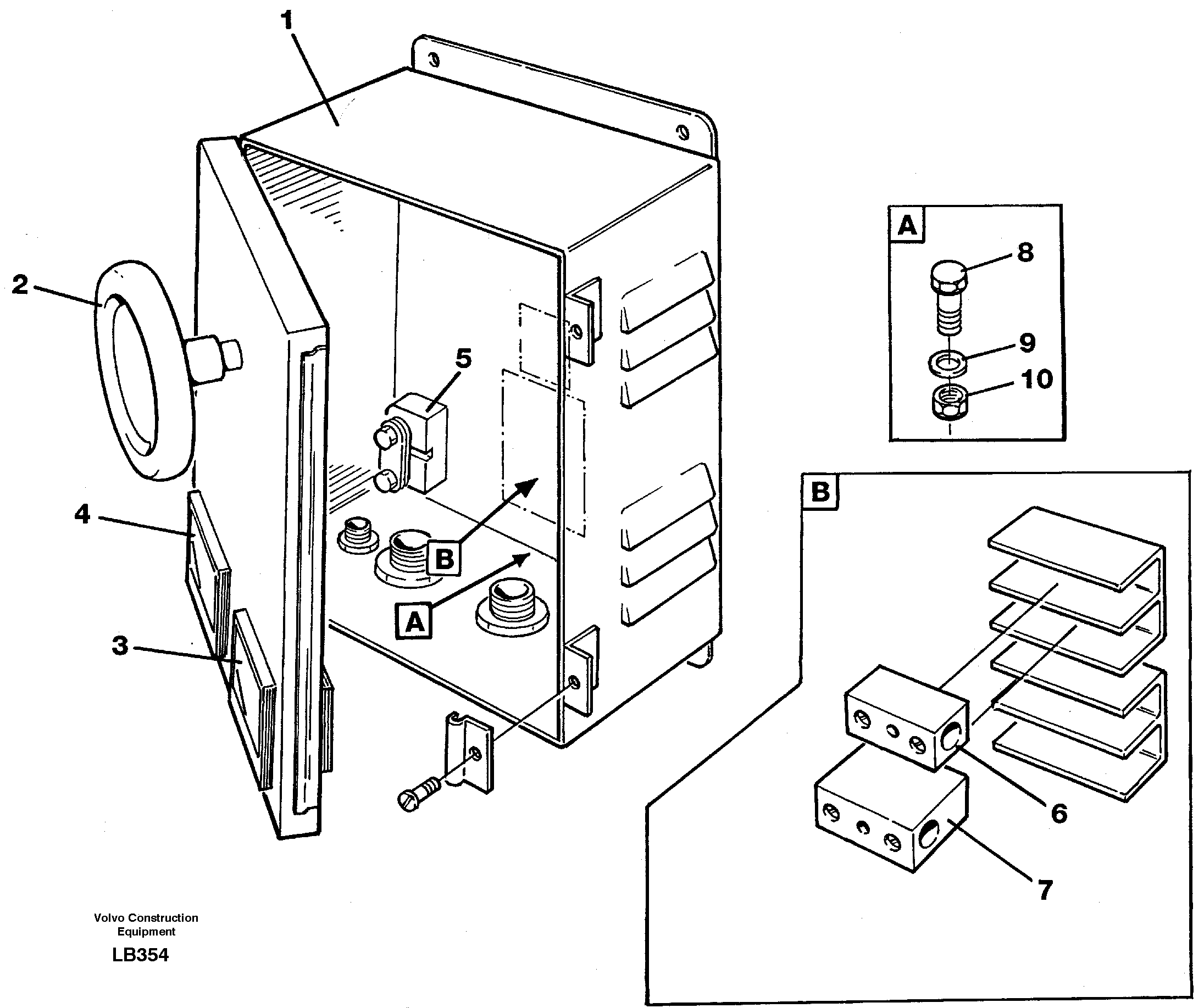 Схема запчастей Volvo EC450 - 40324 Magnet equipment Ohio, instrument box EC450 SER NO 1782-1909