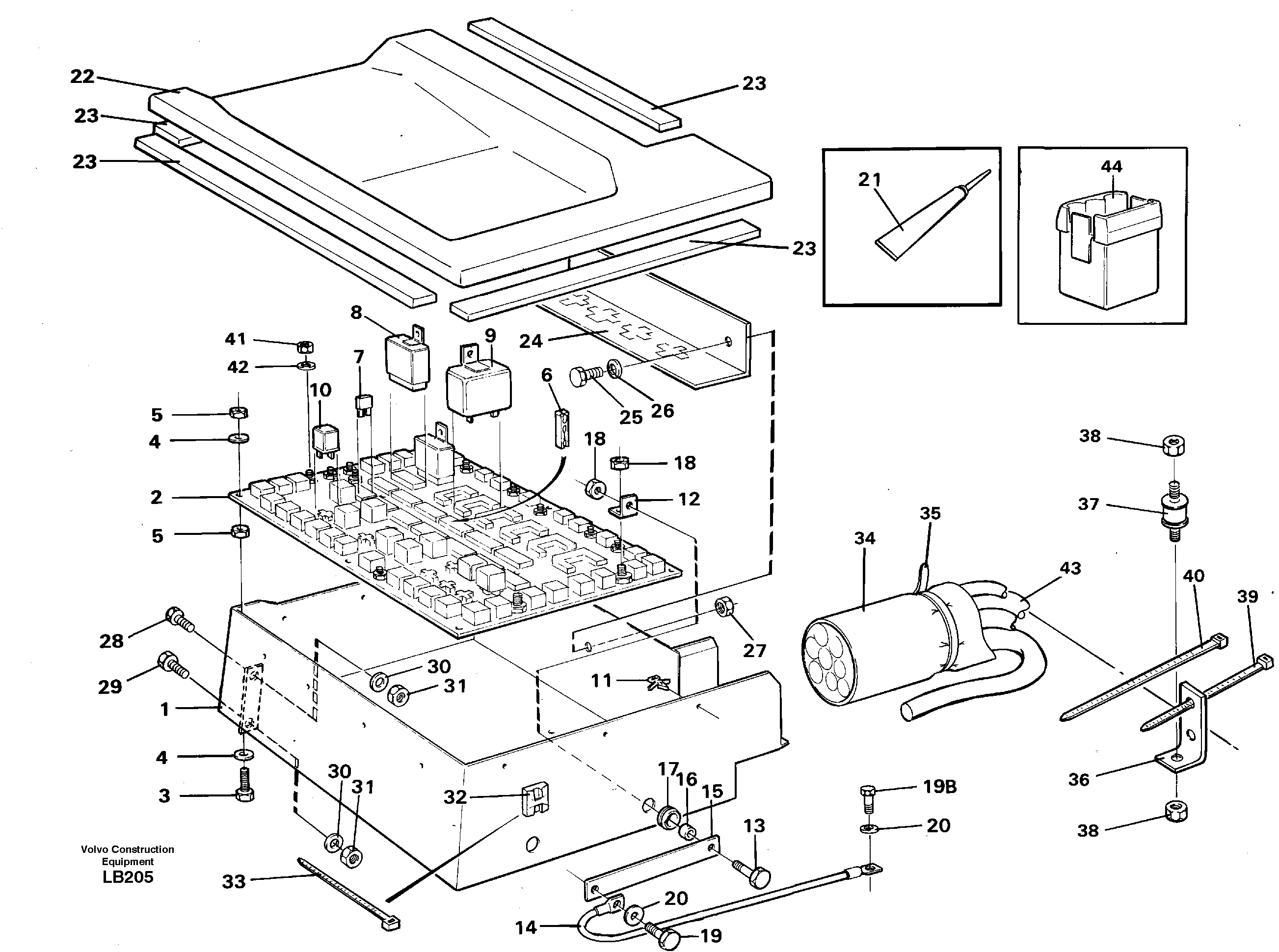 Схема запчастей Volvo EC450 - 48500 Electrical distribution unit, assembly EC450 SER NO 1782-1909