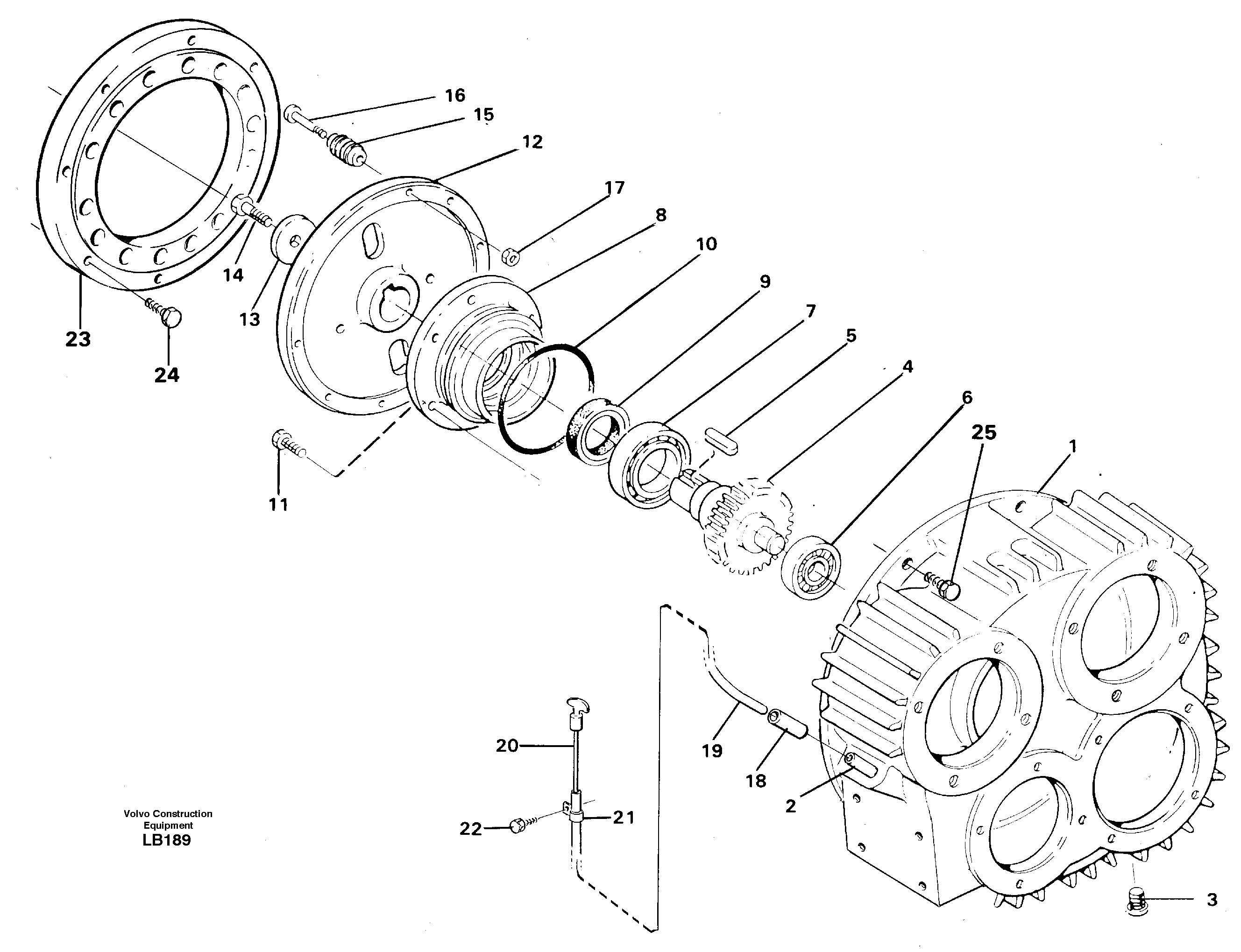 Схема запчастей Volvo EC450 - 18499 Pump gear box EC450 SER NO 1782-1909