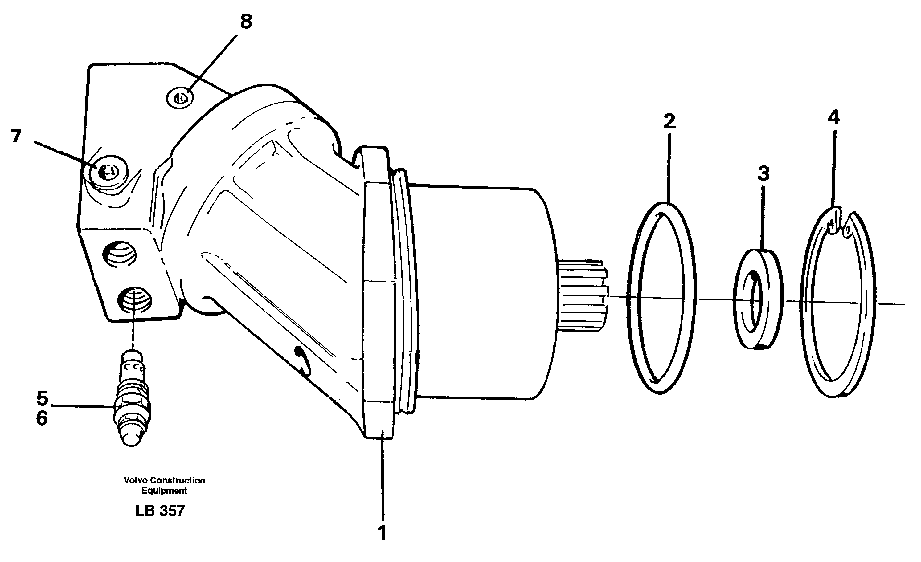 Схема запчастей Volvo EC450 - 23994 Hydraulic motor, travel EC450 SER NO 1782-1909