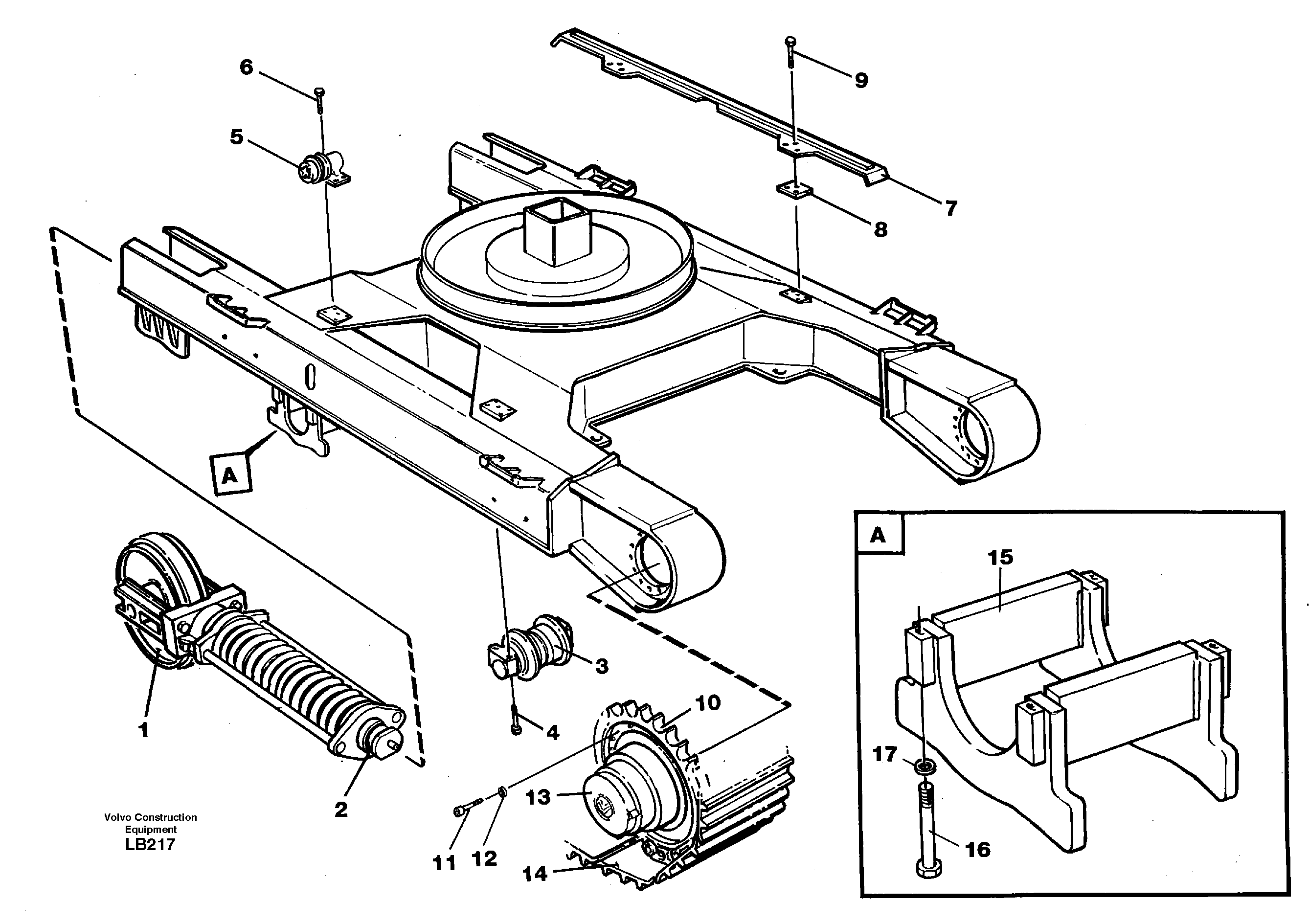 Схема запчастей Volvo EC450 - 67219 Crawler unit EC450 SER NO 1782-1909