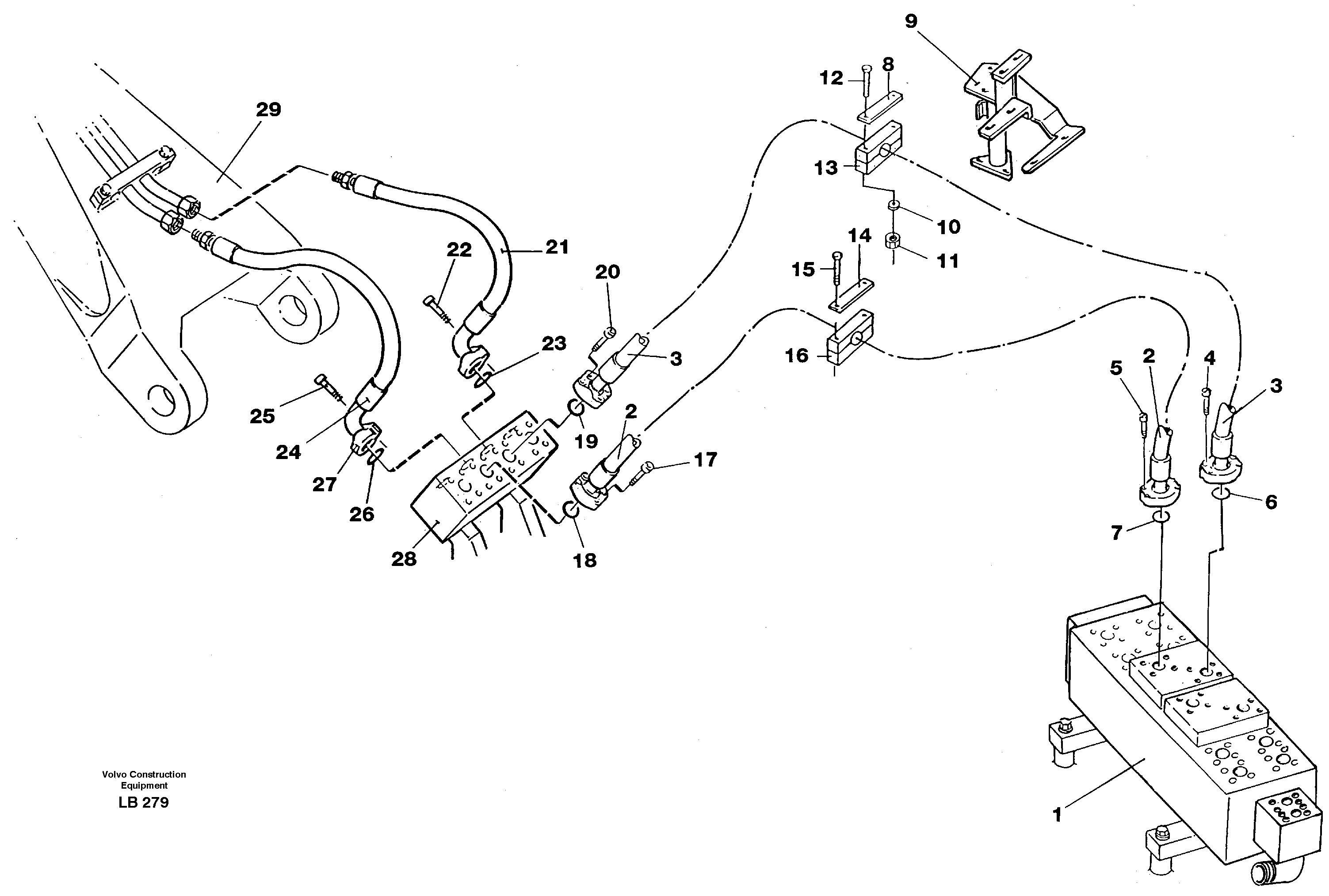 Схема запчастей Volvo EC450 - 67221 Hydraulic system, dipperarm EC450 SER NO 1782-1909