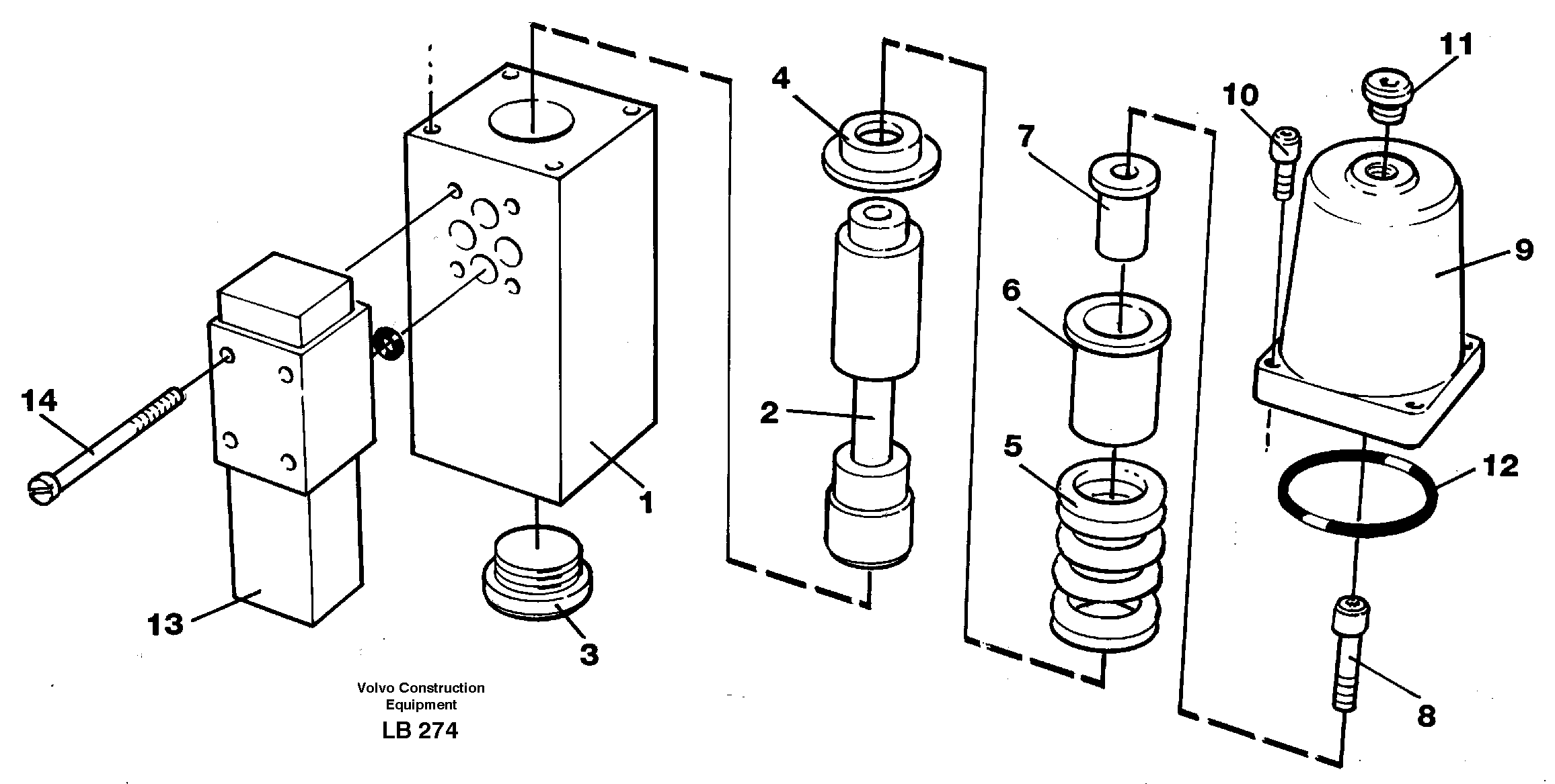 Схема запчастей Volvo EC450 - 100419 Operating valve EC450 SER NO 1782-1909