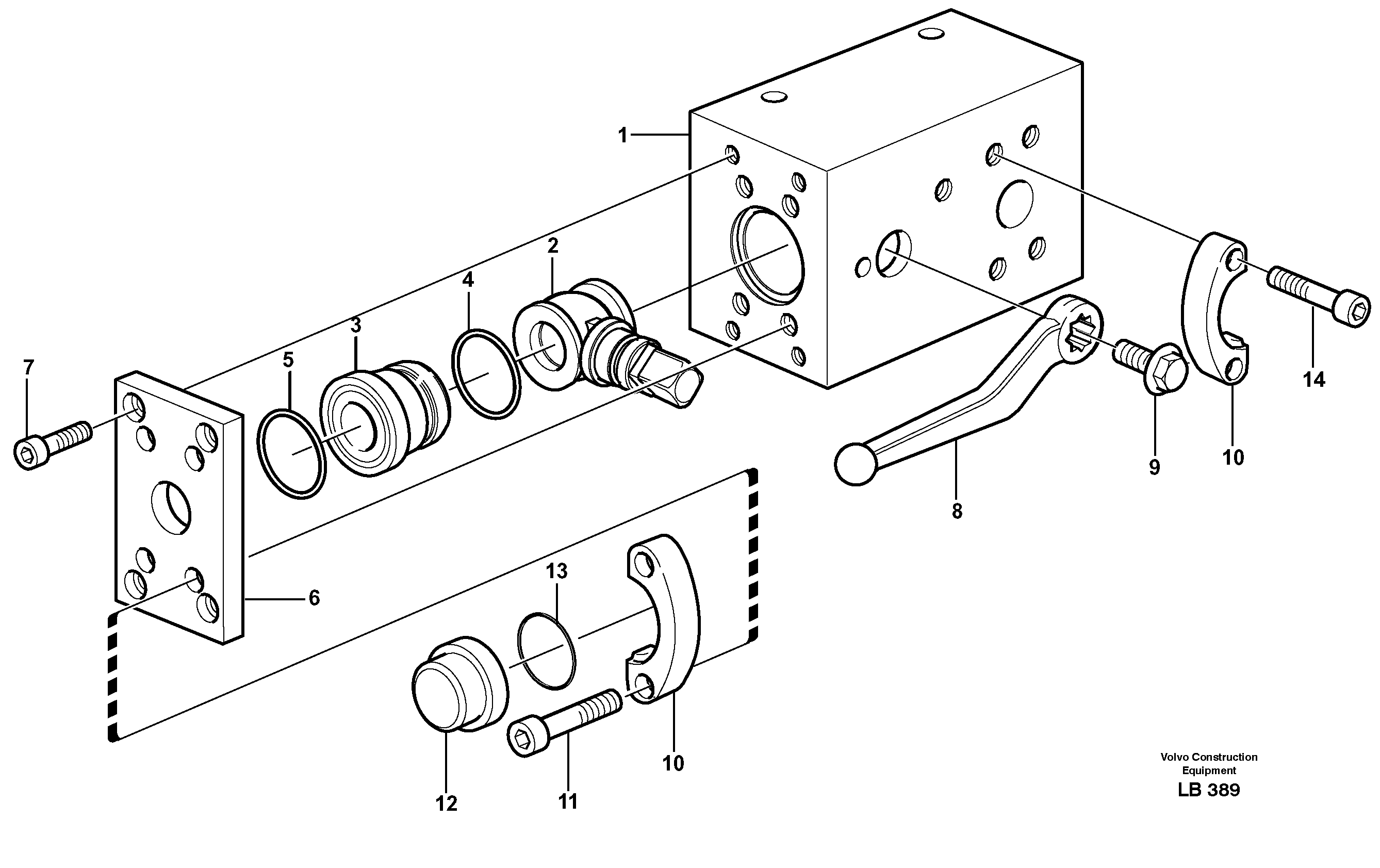 Схема запчастей Volvo EC450 - 37379 Shut-off cock, hammer / shears EC450 SER NO 1782-1909