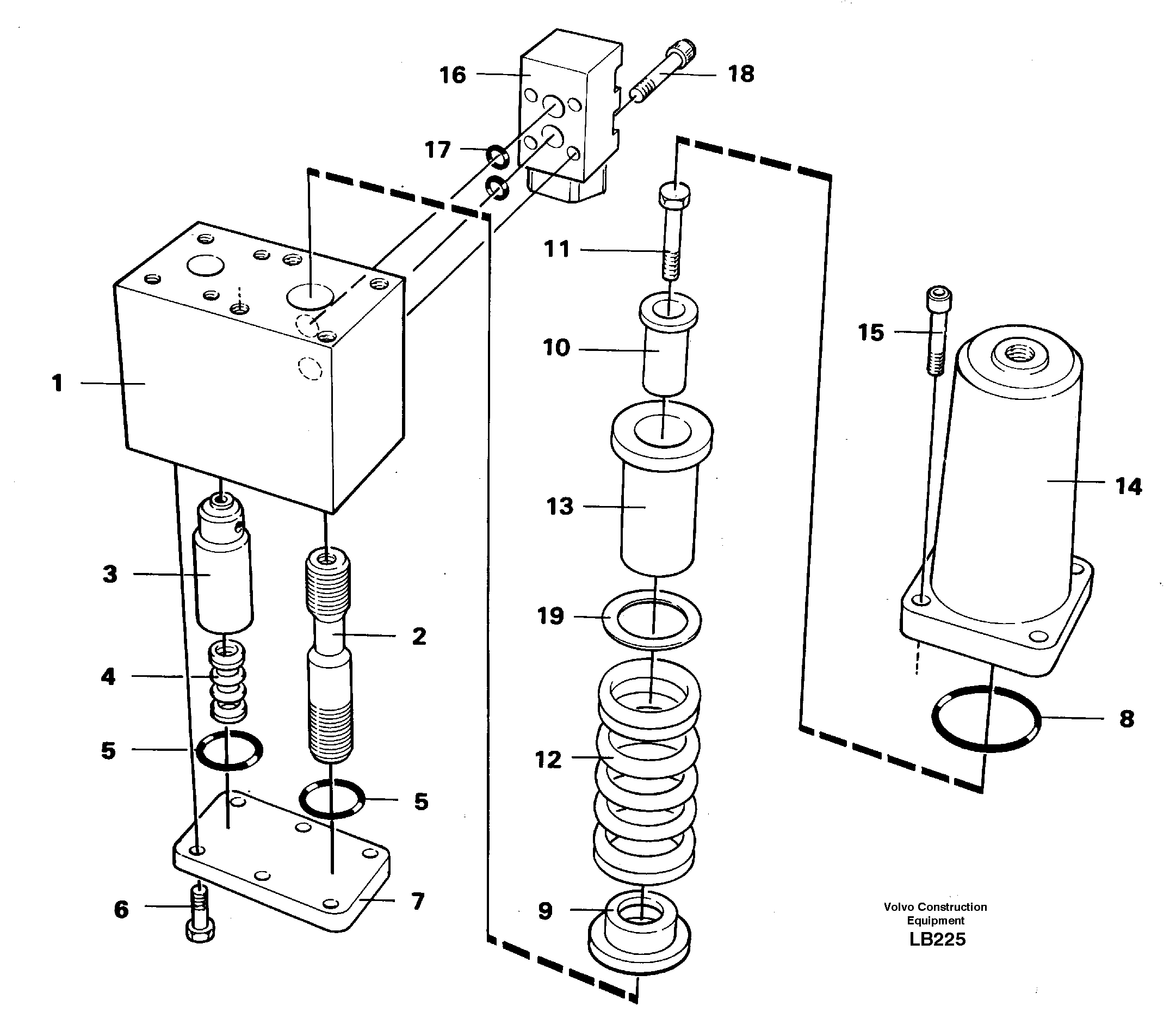 Схема запчастей Volvo EC450 - 97953 Hose rupture valve, boom cylinder EC450 SER NO 1782-1909