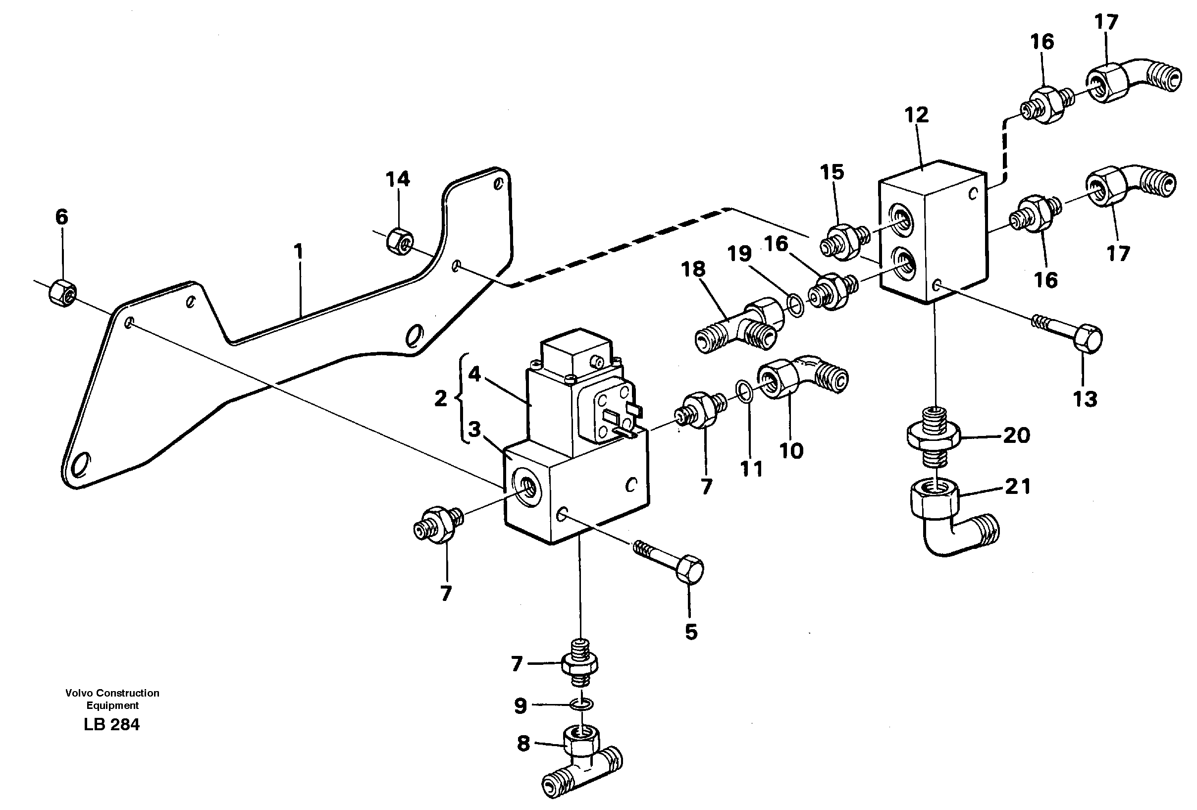 Схема запчастей Volvo EC450 - 37381 Proportional valve EC450 SER NO 1782-1909