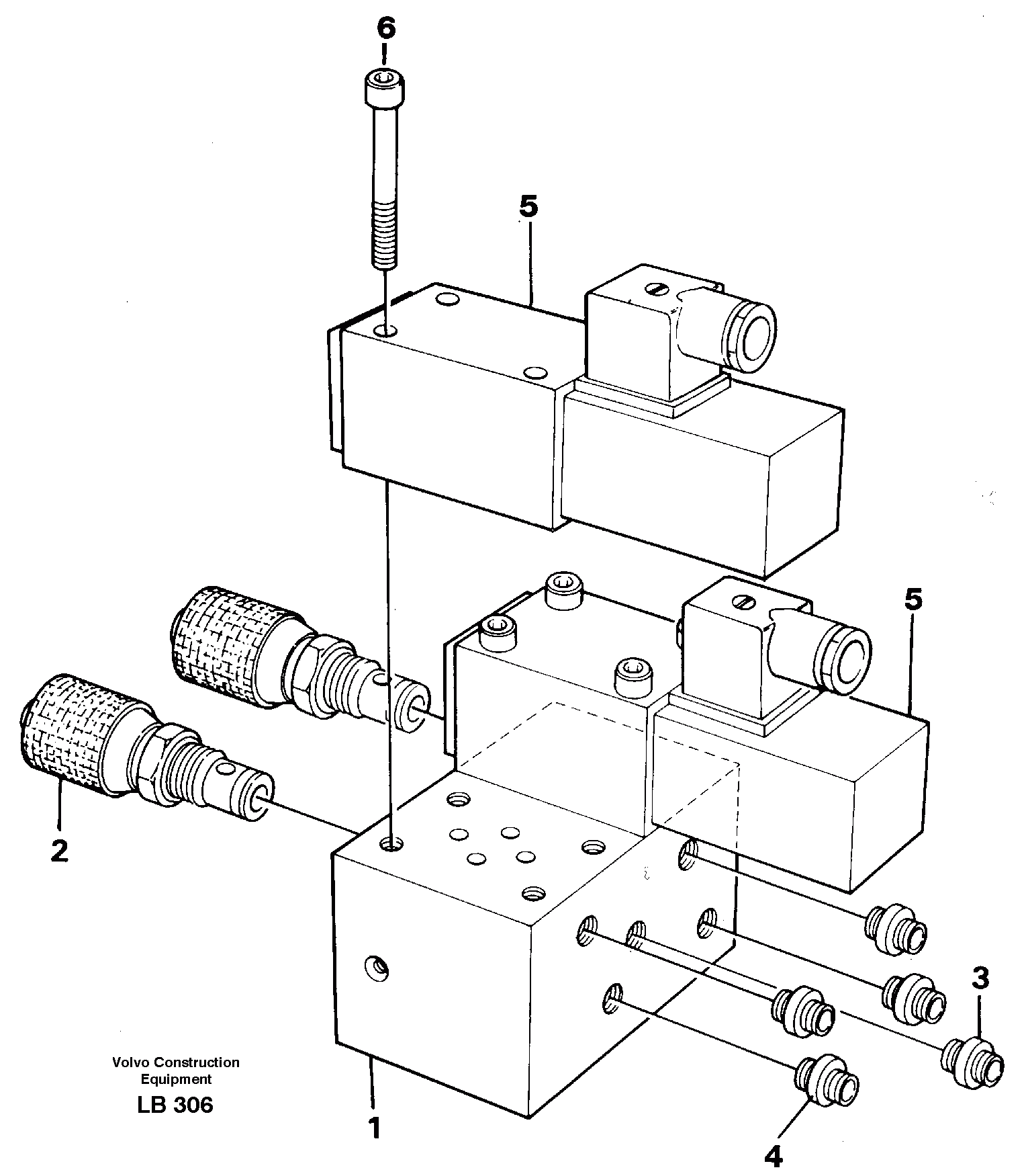 Схема запчастей Volvo EC450 - 36869 Control block for end position damp EC450 SER NO 1782-1909