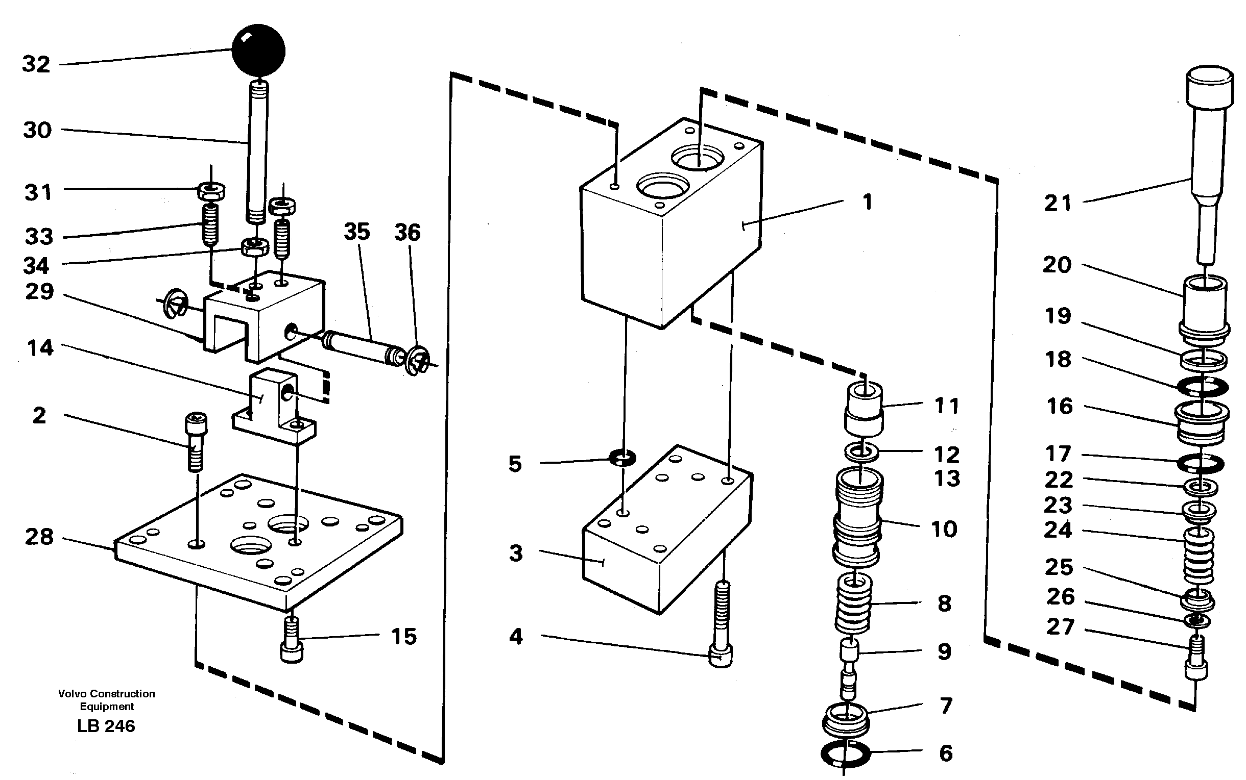 Схема запчастей Volvo EC450 - 37382 Control pressure valve EC450 SER NO 1782-1909