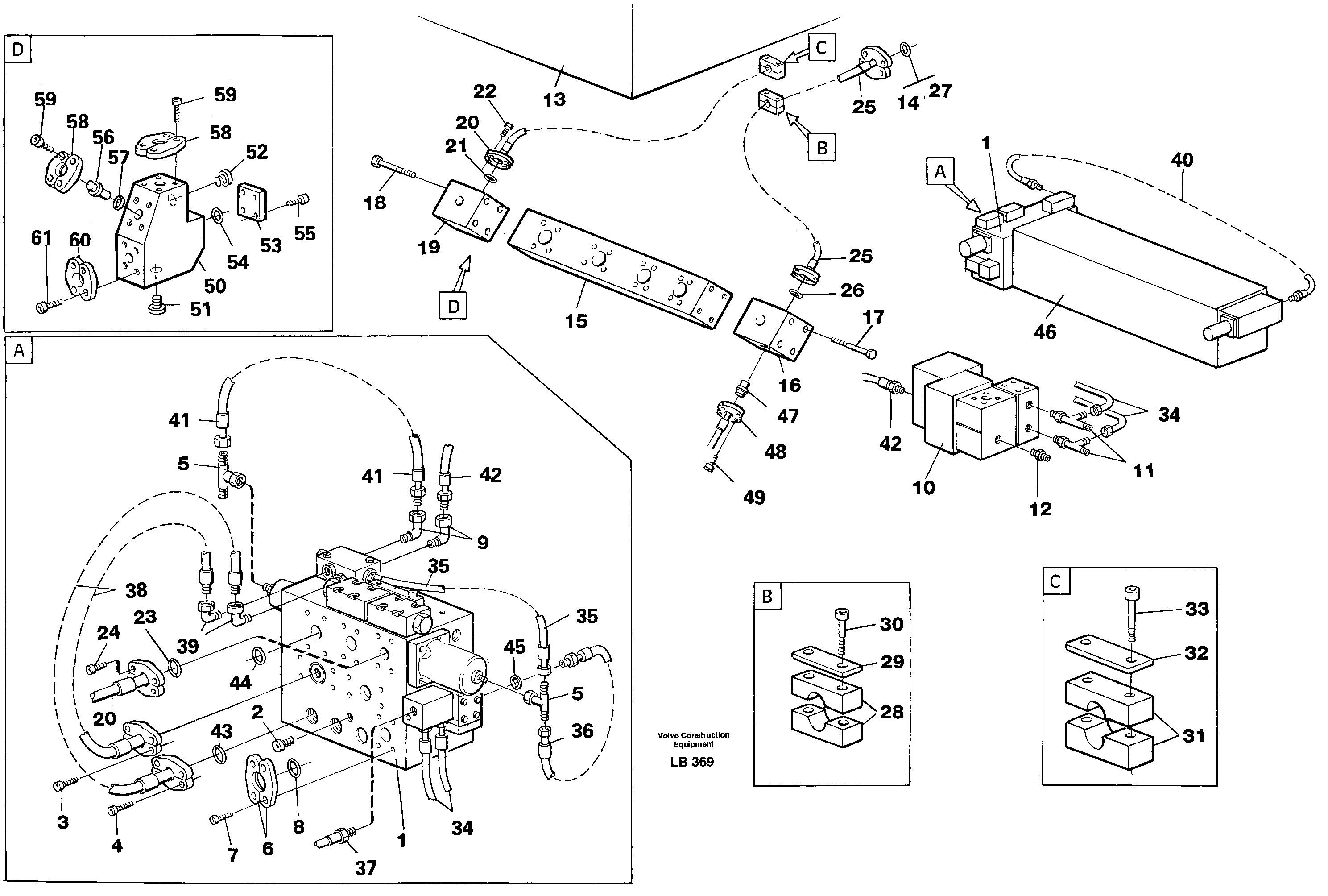 Схема запчастей Volvo EC450 - 68724 Hammer hydraulics on base machine EC450 SER NO 1782-1909