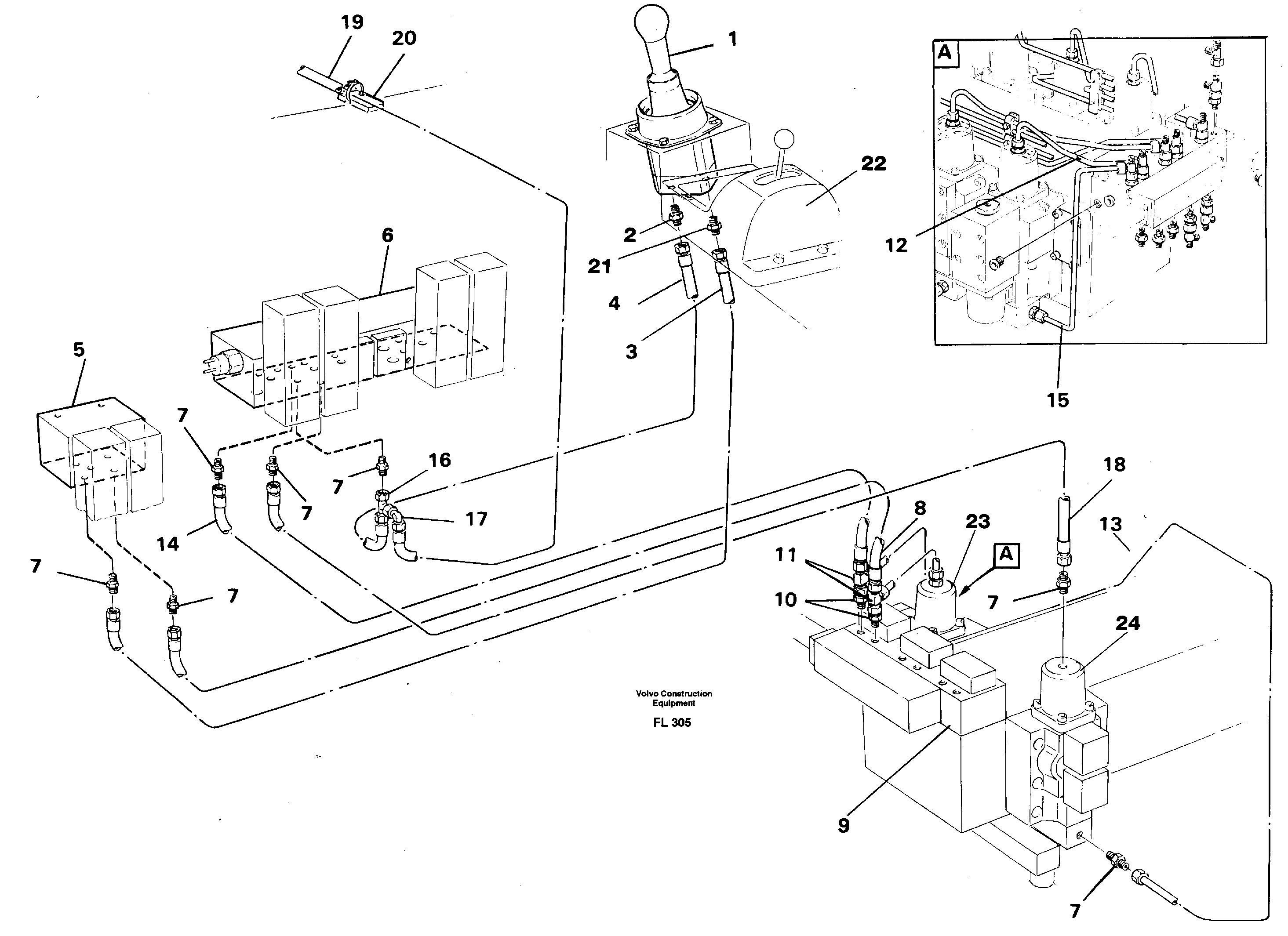 Схема запчастей Volvo EC450 - 33325 Servo hydraulics, boom EC450 ?KERMAN ?KERMAN EC450 SER NO - 1781