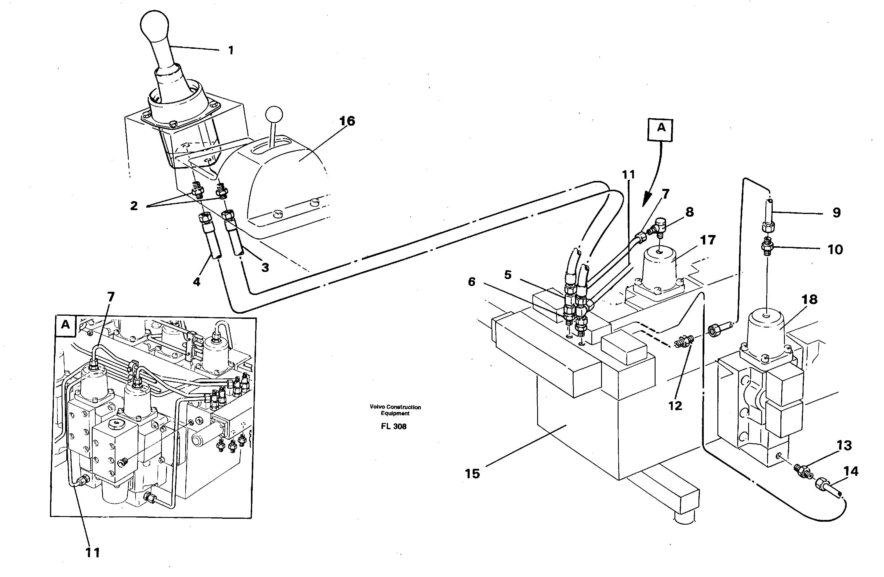 Схема запчастей Volvo EC450 - 33339 Servo hydraulics, bucket EC450 ?KERMAN ?KERMAN EC450 SER NO - 1781