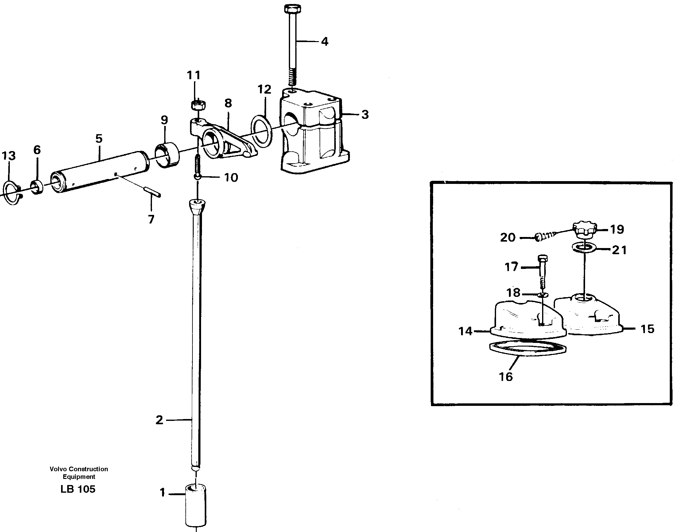 Схема запчастей Volvo EC450 - 14015 Valve mechanism EC450 SER NO 1782-1909